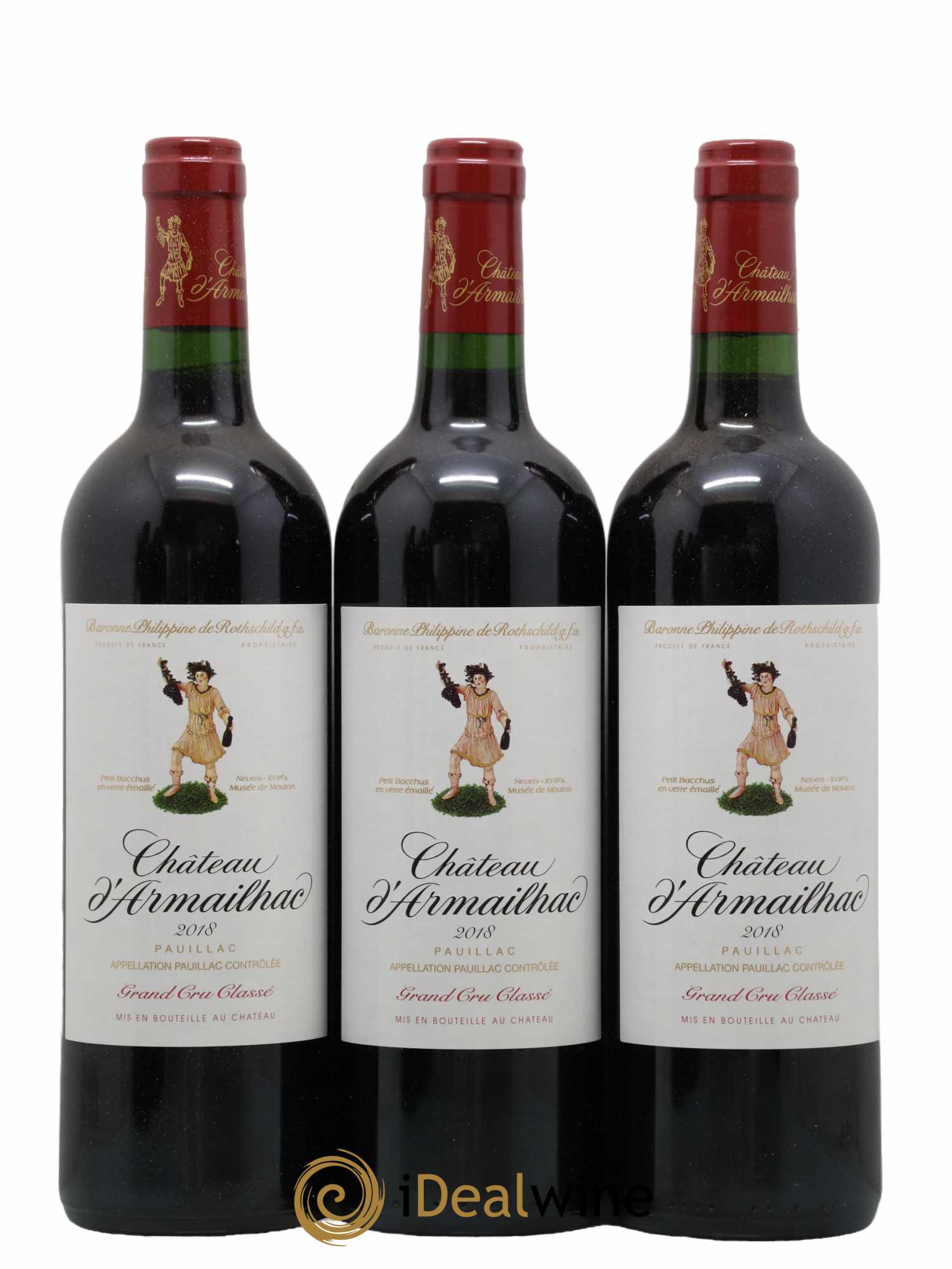 Château d' Armailhac - Mouton Baron(ne) Philippe 5ème Grand Cru Classé 2018 - Lot de 6 bouteilles - 1