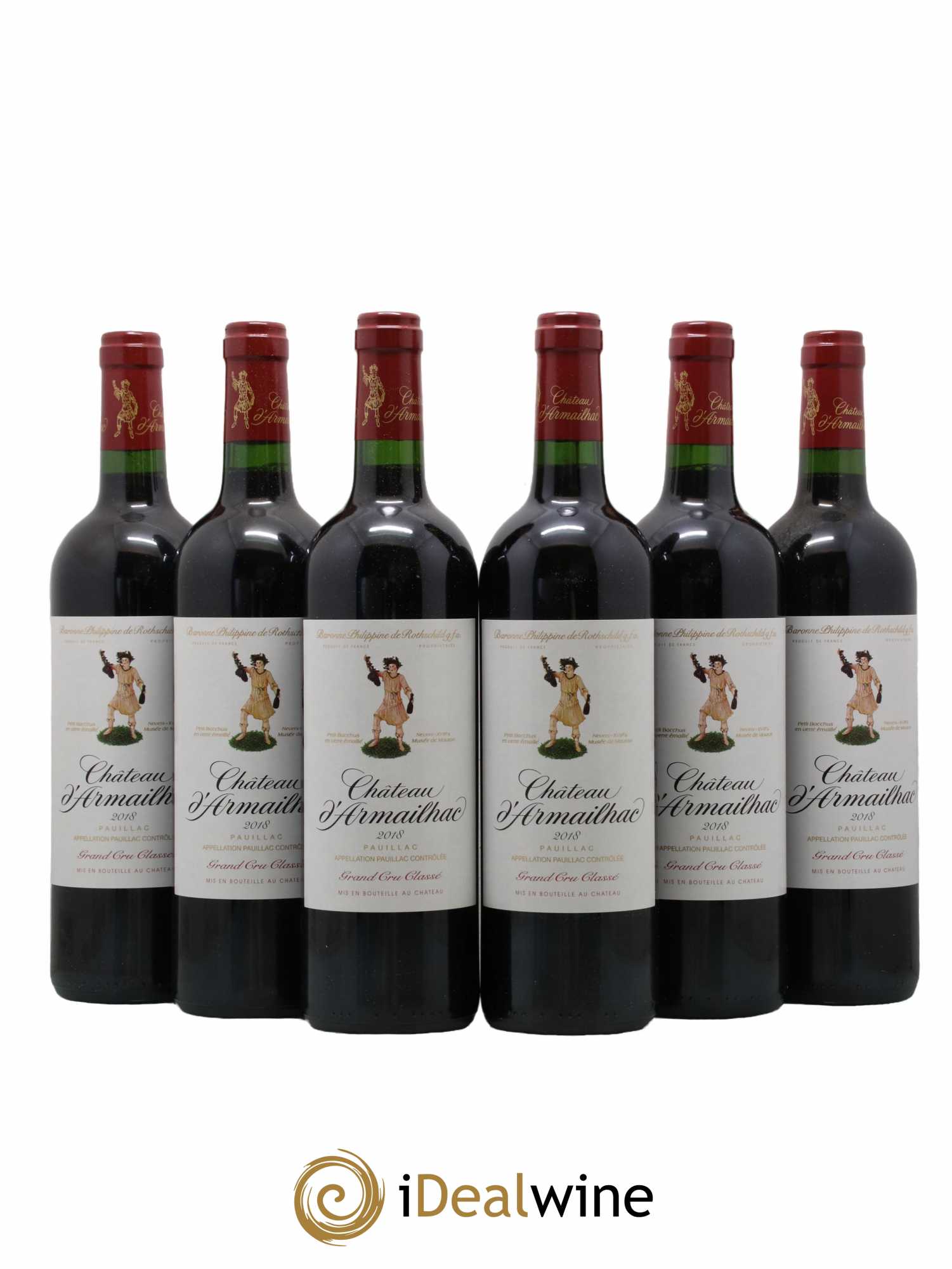 Château d' Armailhac - Mouton Baron(ne) Philippe 5ème Grand Cru Classé 2018 - Lot de 6 bouteilles - 0