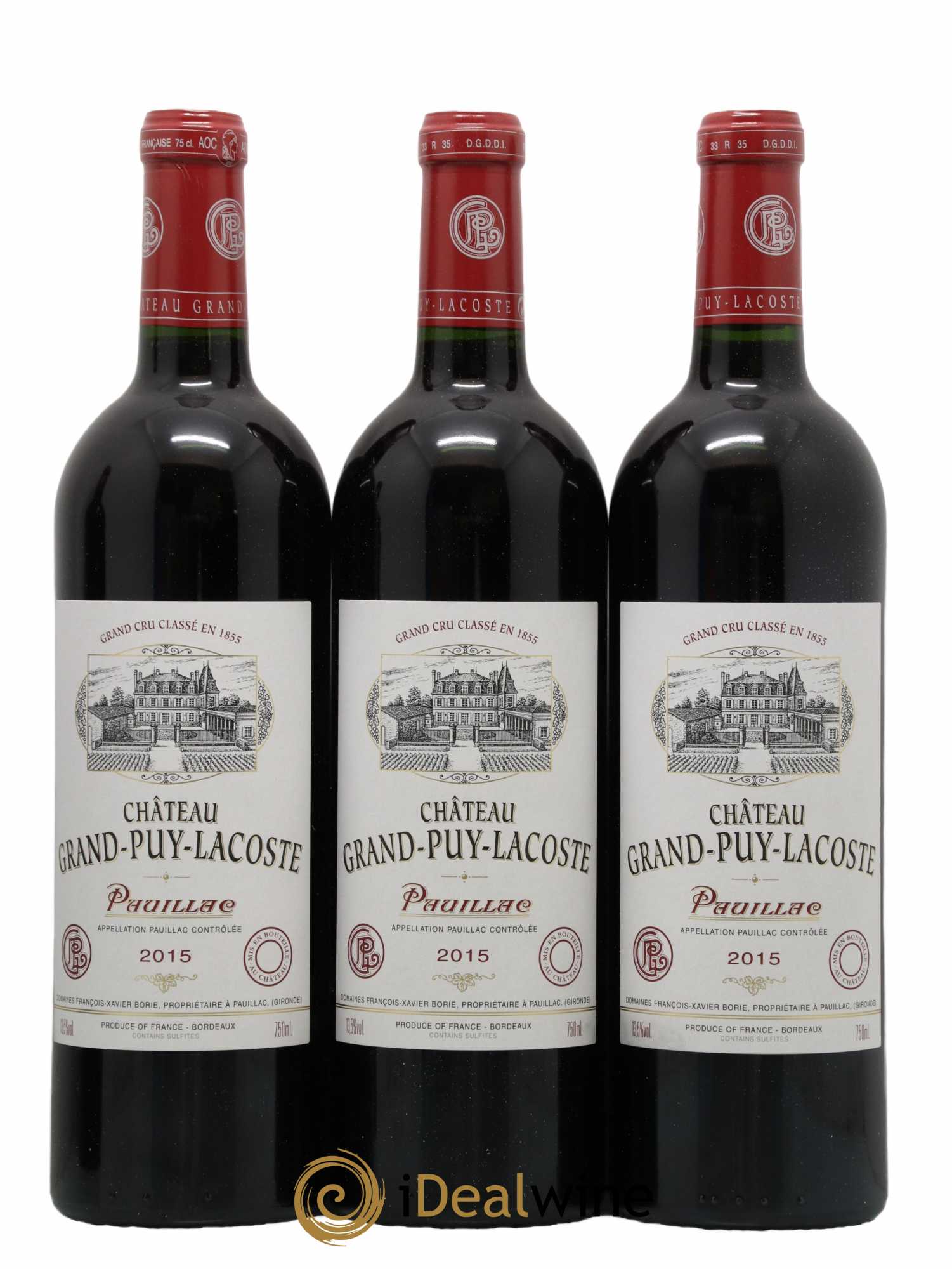 Château Grand Puy Lacoste 5ème Grand Cru Classé 2015 - Lot de 6 bouteilles - 1