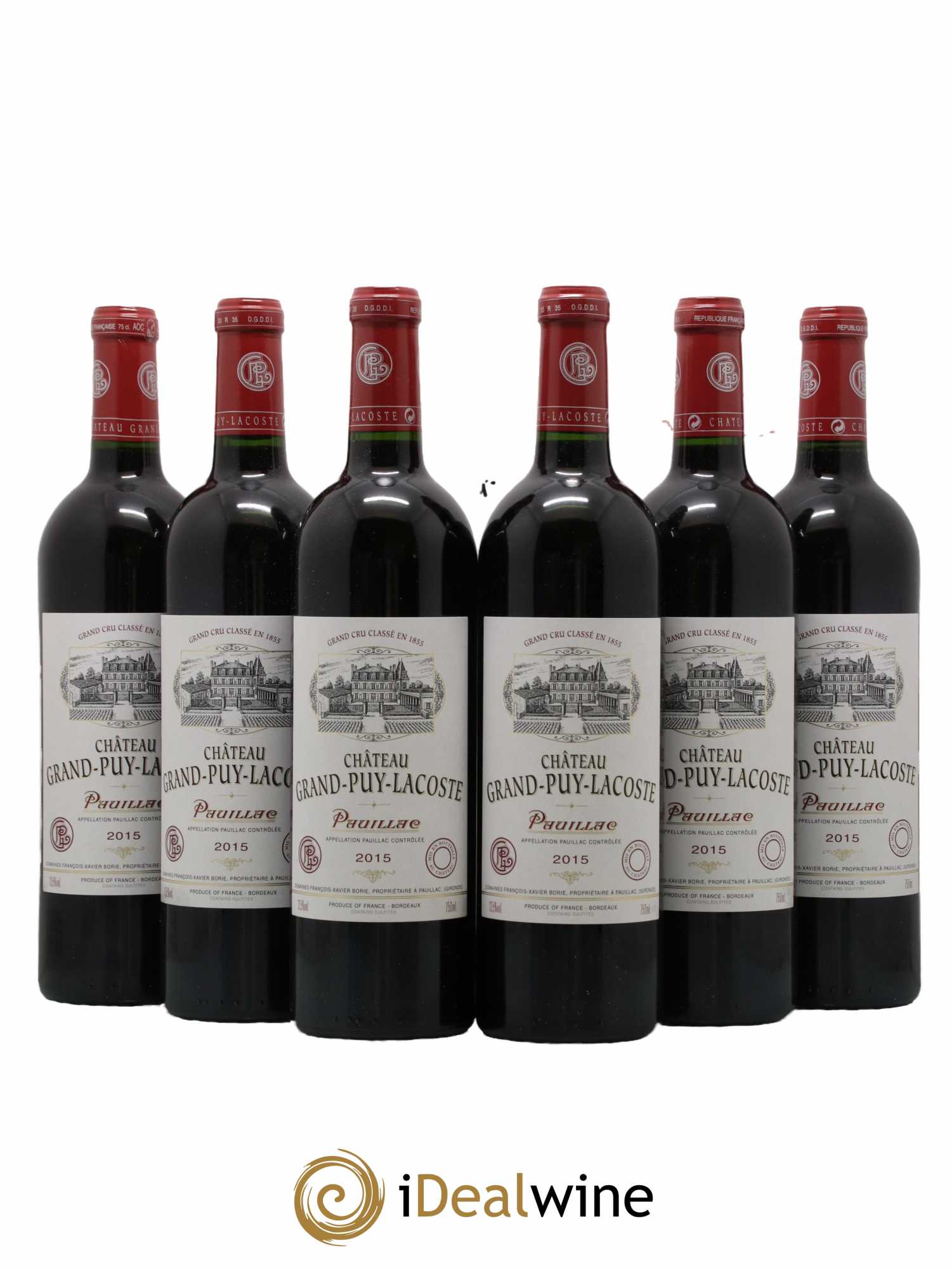 Château Grand Puy Lacoste 5ème Grand Cru Classé 2015 - Lot de 6 bouteilles - 0