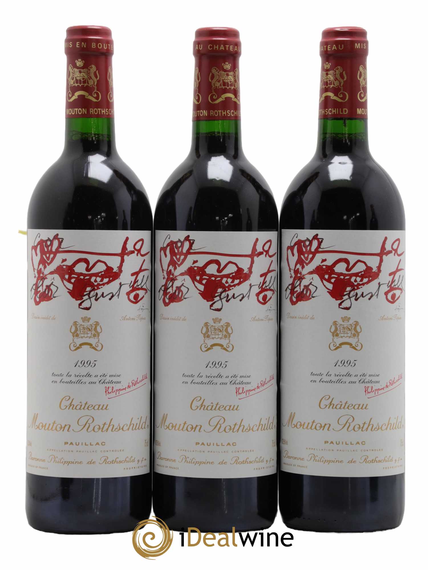 Château Mouton Rothschild 1er Grand Cru Classé 1995 - Lot de 6 bouteilles - 1