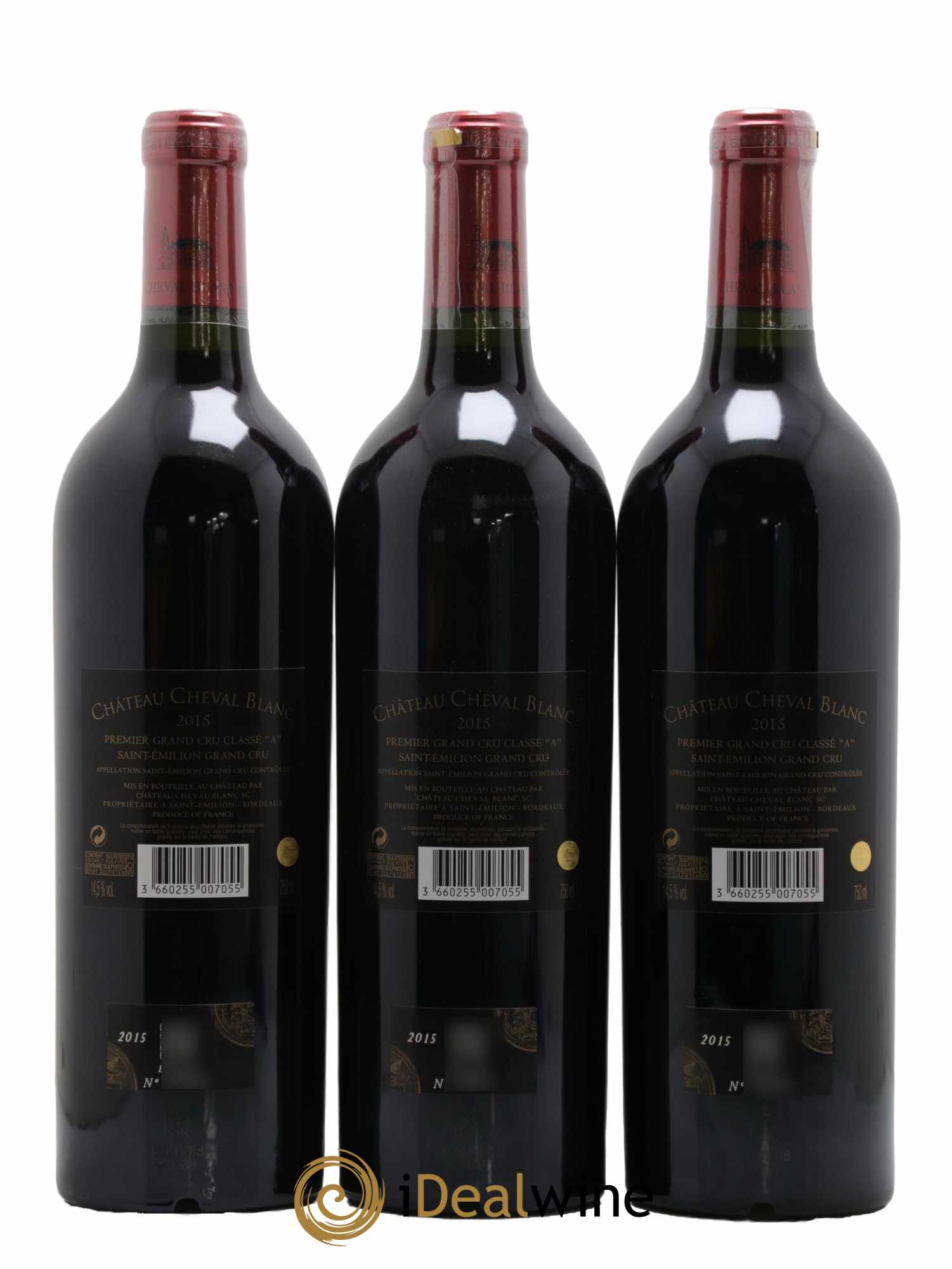 Château Cheval Blanc 1er Grand Cru Classé A 2015 - Lot de 3 bouteilles - 1