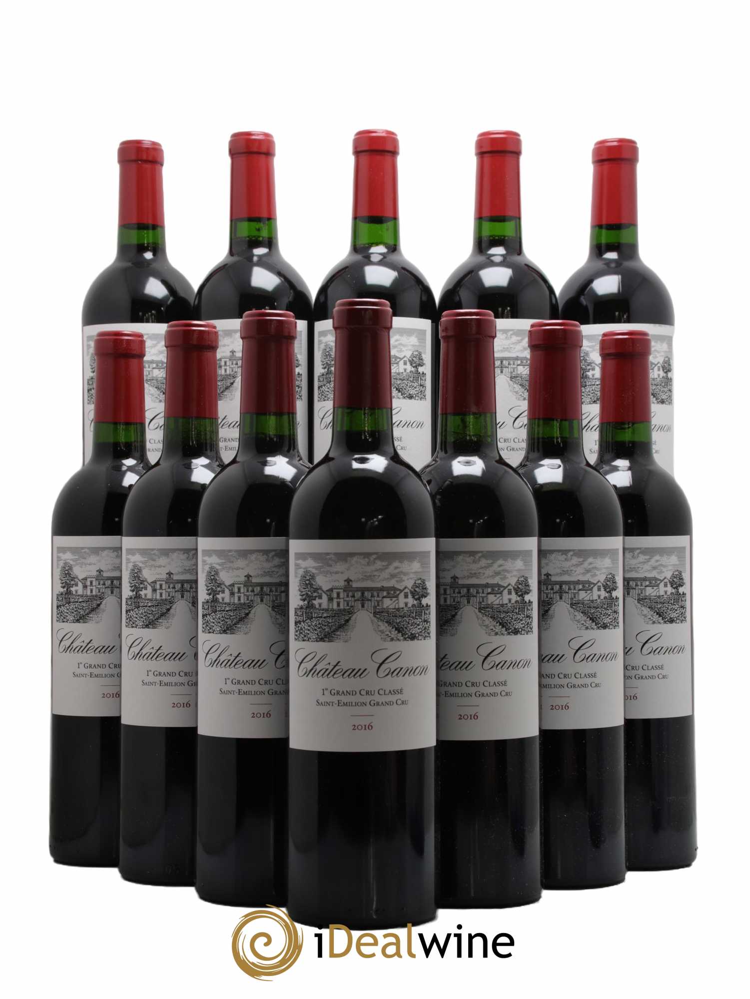 Château Canon 1er Grand Cru Classé B 2016 - Lot de 12 bouteilles - 0