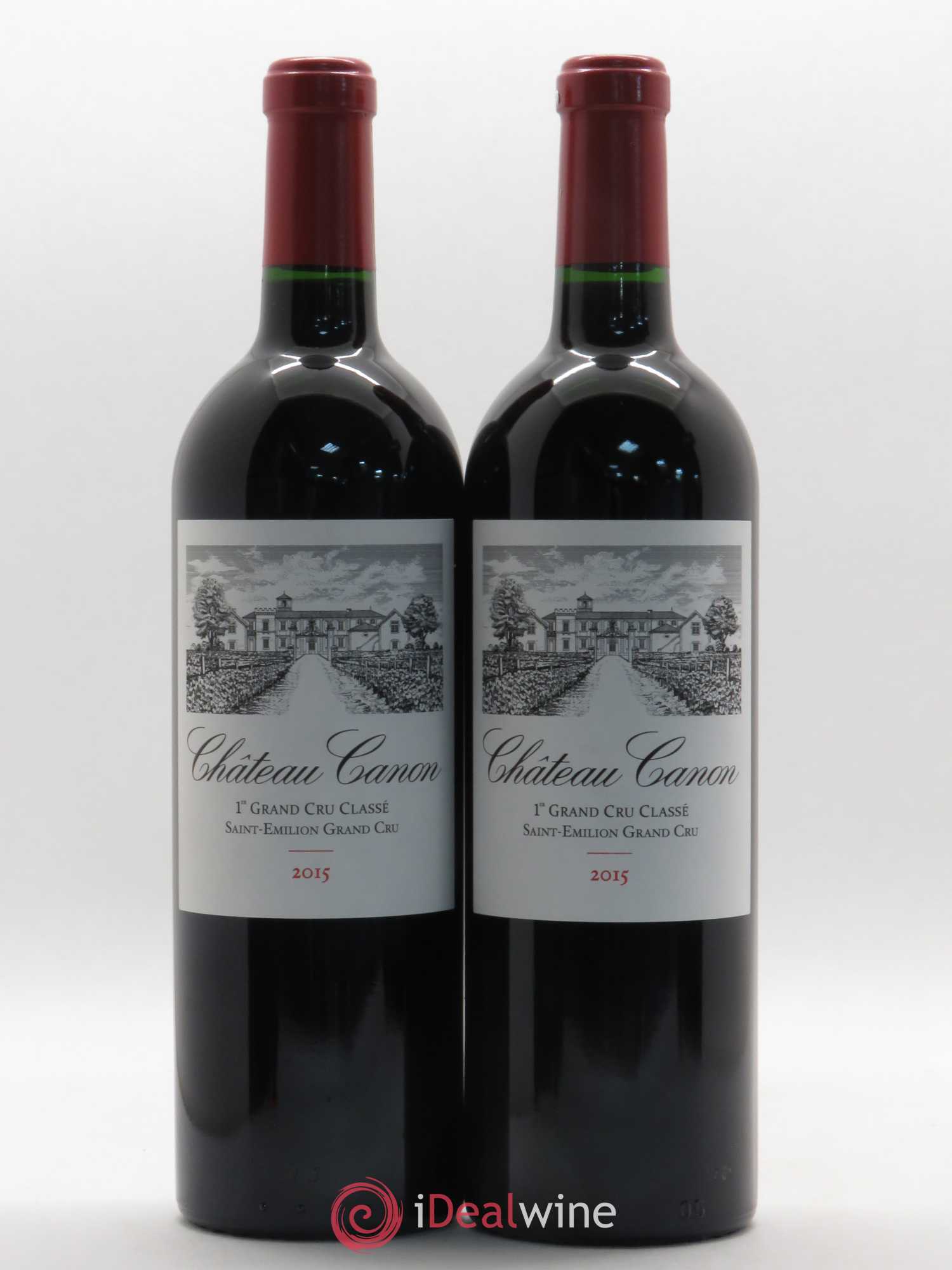 Château Canon 1er Grand Cru Classé B 2015 - Lot de 2 bouteilles - 0
