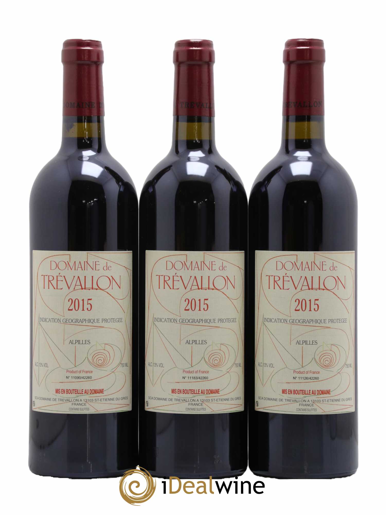 Alpilles Trévallon (Domaine de) Eloi Dürrbach 2015 - Lot de 3 bouteilles - 0