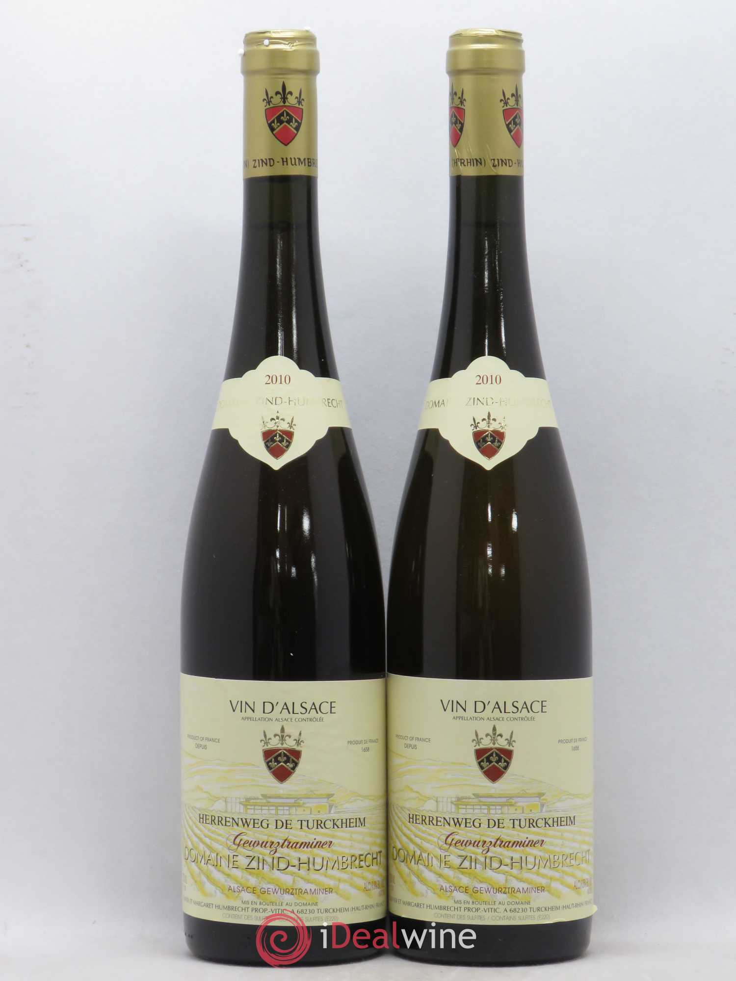 Alsace Gewurztraminer Herrenweg de Turckeim Vieilles Vignes Zind-Humbrecht (Domaine) (sans prix de réserve) 2010 - Lot de 2 bouteilles - 0