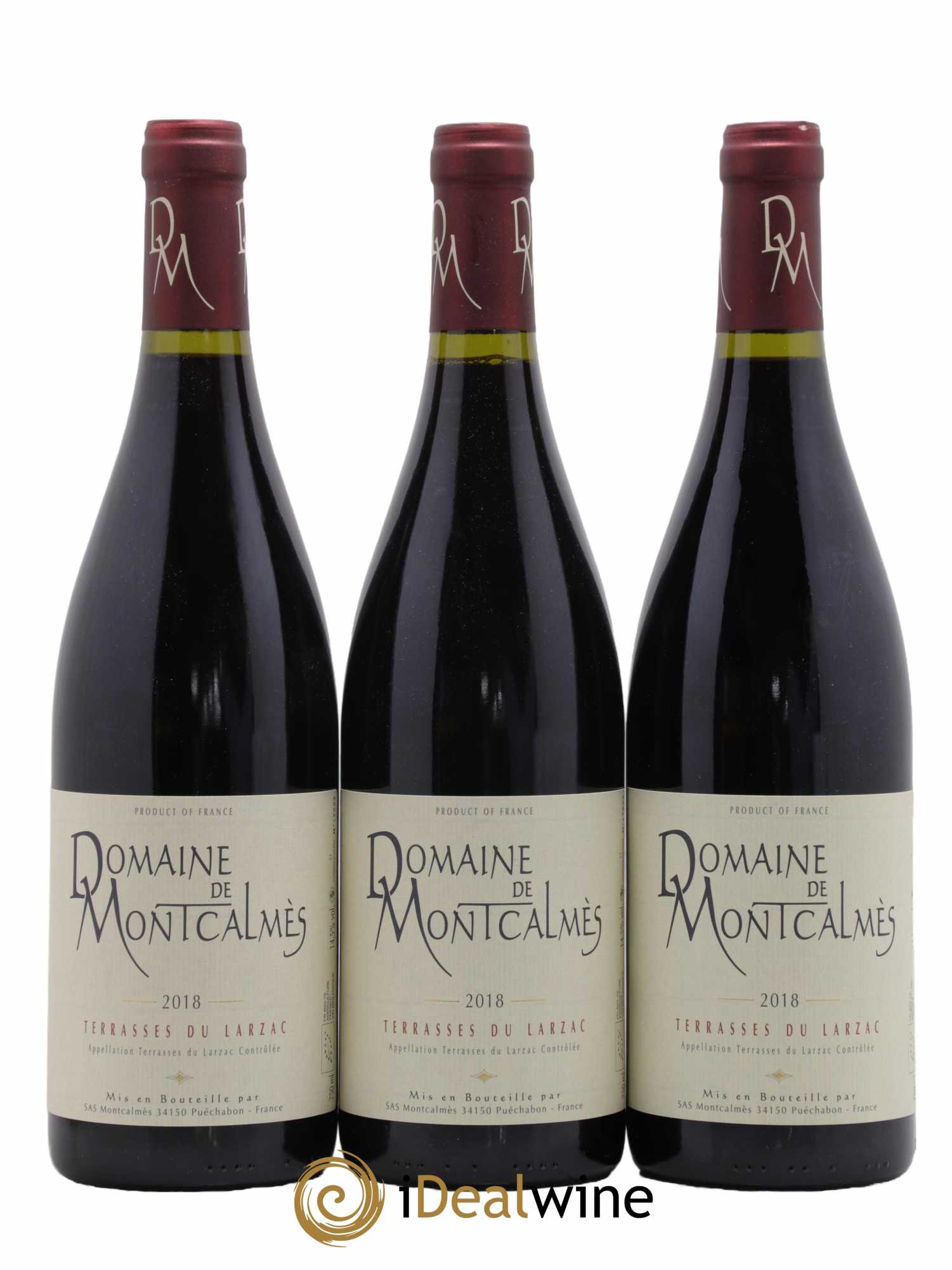 Terrasses du Larzac Domaine de Montcalmès Frédéric Pourtalié 2018 - Lot de 3 bouteilles - 0