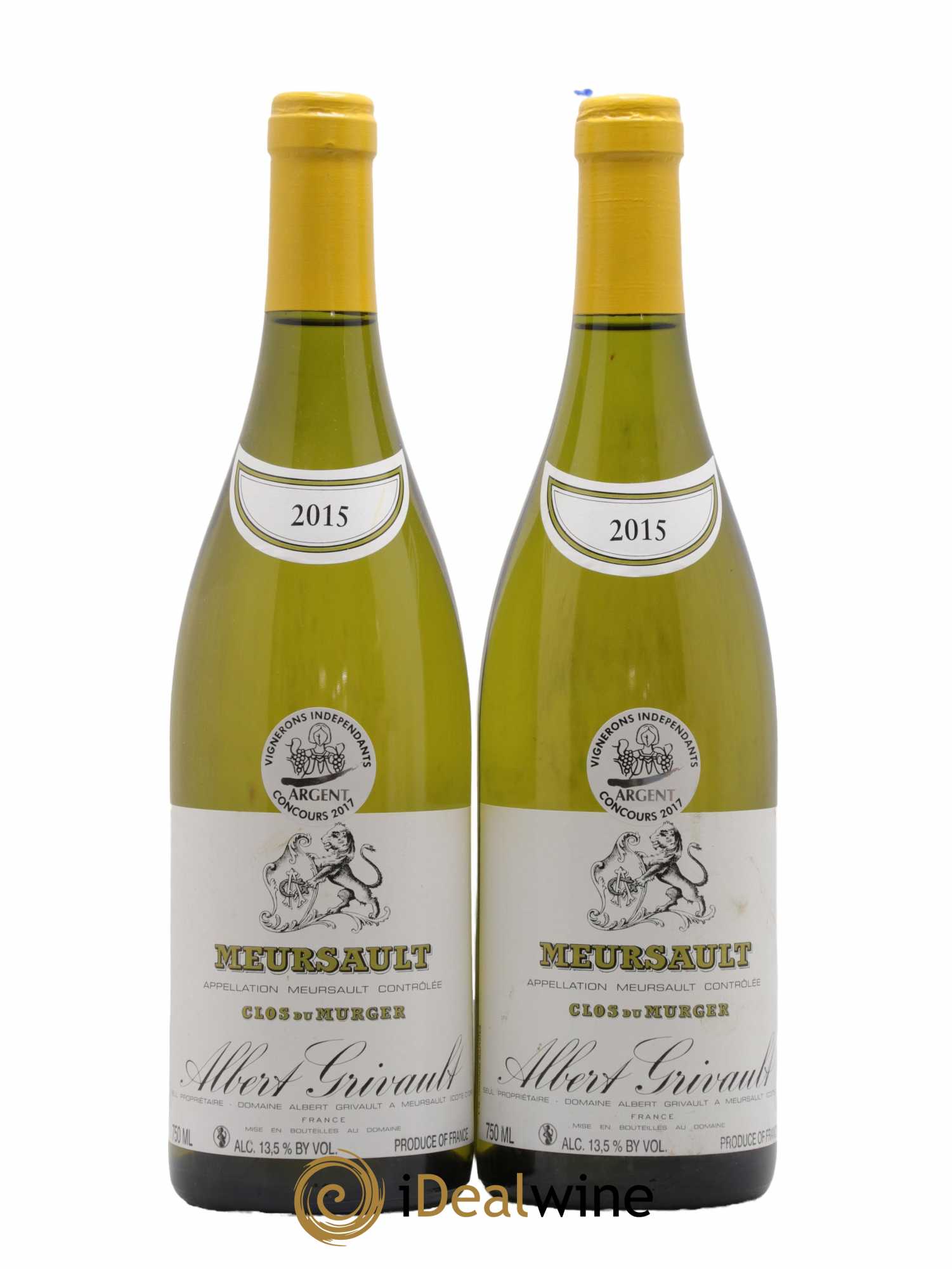 Meursault Clos du Murger Albert Grivault 2015 - Lot de 2 bouteilles - 0
