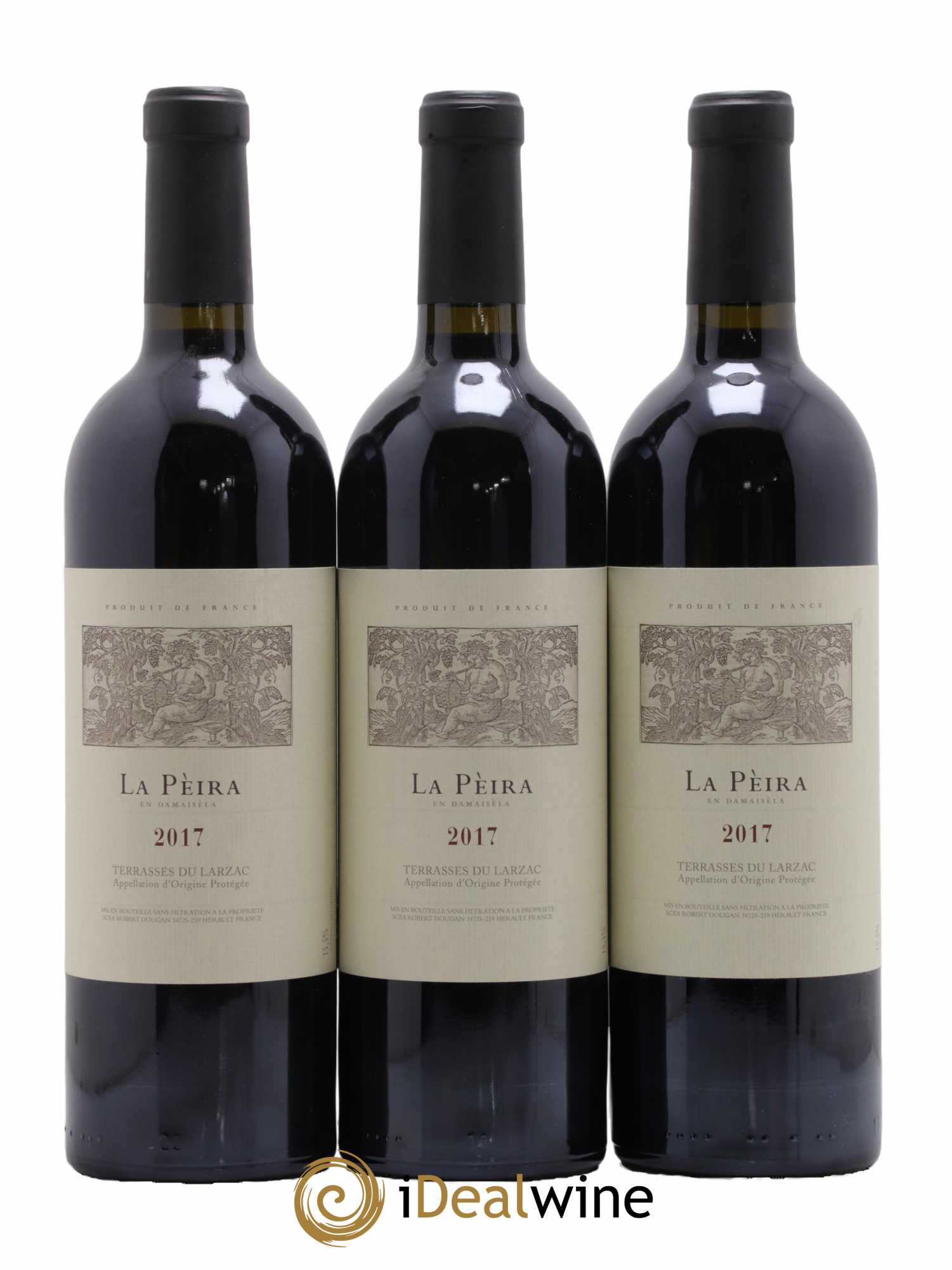 Terrasses du Larzac Domaine de La Pèira en Damaisèla La Pèira Karine Ahton et Robert Dougan 2017 - Lot de 3 bouteilles - 0