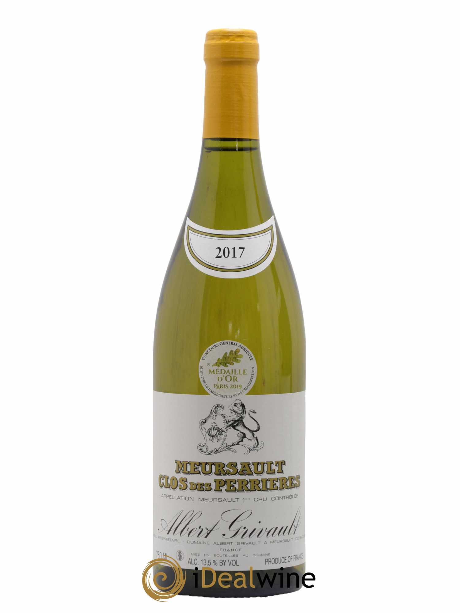 Meursault 1er Cru Clos des Perrières Monopole Albert Grivault 2017 - Lot de 1 bouteille - 0