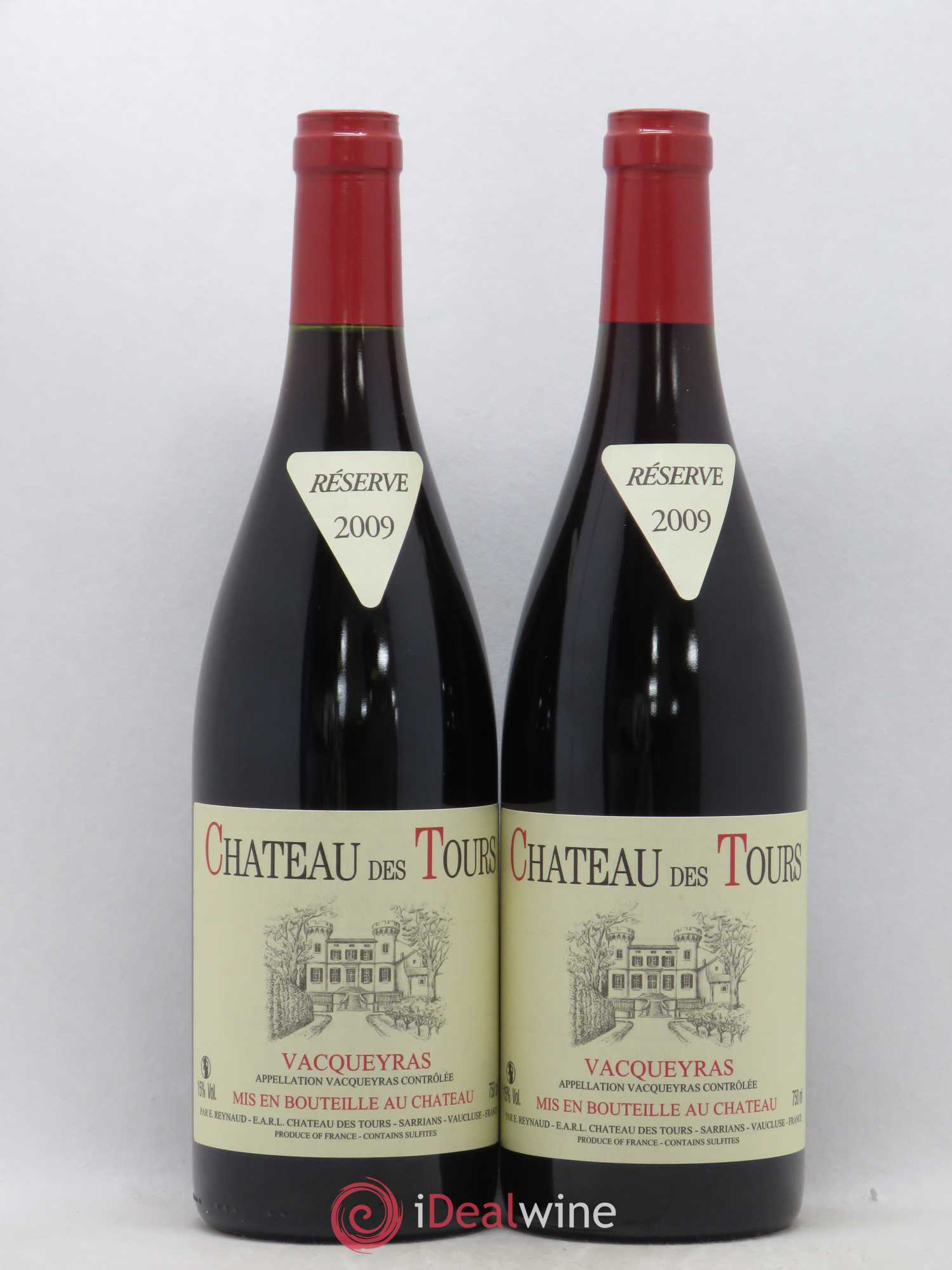 Vacqueyras Château des Tours Emmanuel Reynaud 2009 - Lot de 2 bouteilles - 0