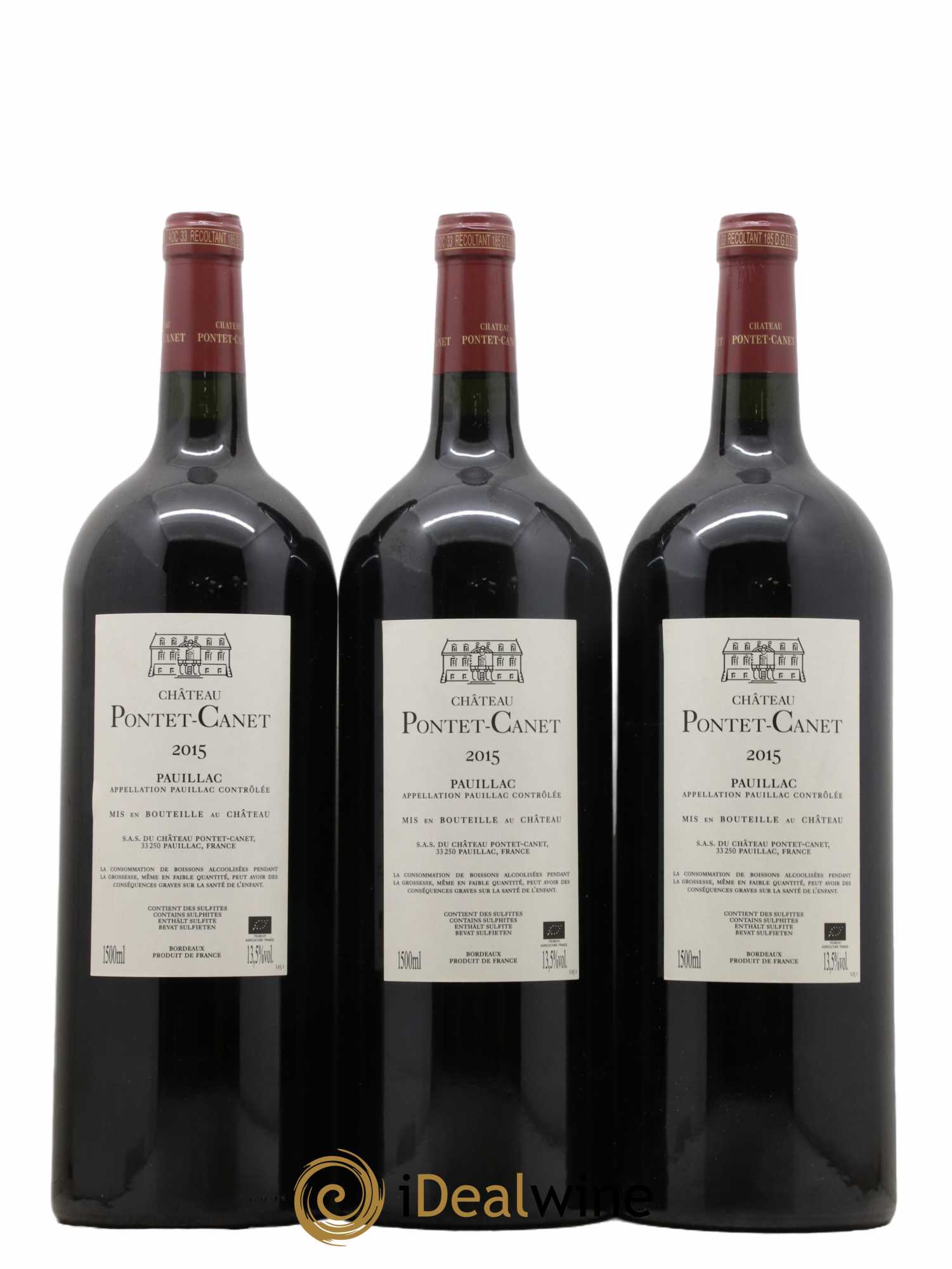 Château Pontet Canet 5ème Grand Cru Classé 2015 - Lot de 3 magnums - 1