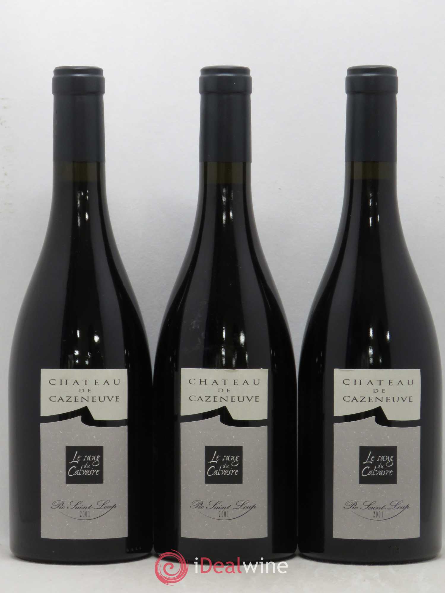 Coteaux du Languedoc Pic Saint Loup Le Sang du Calvaire Domaine de Cazeneuve 2001 - Posten von 3 Flaschen - 0