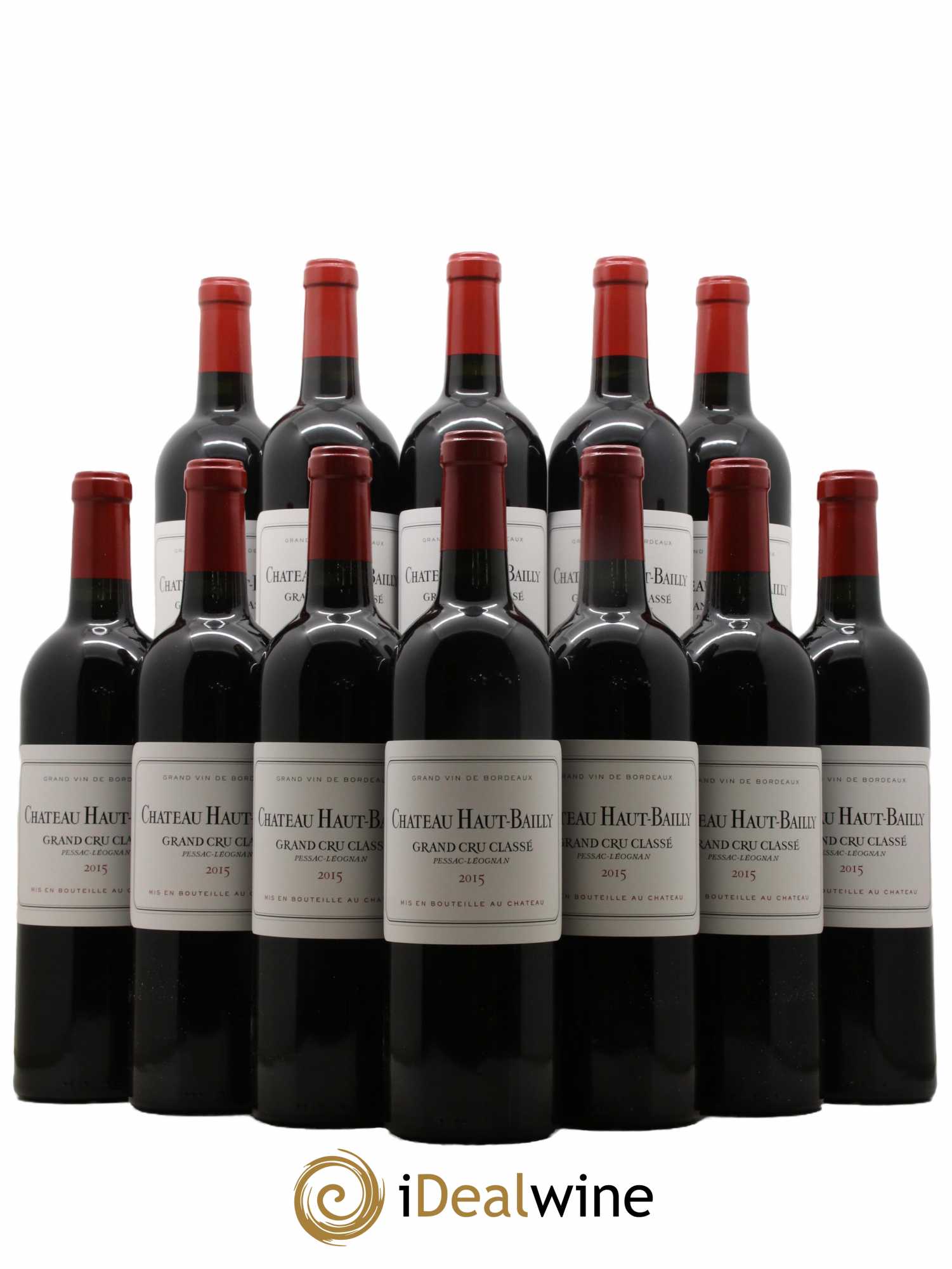Château Haut-Bailly Cru Classé de Graves 2015 - Lot de 12 bouteilles - 0