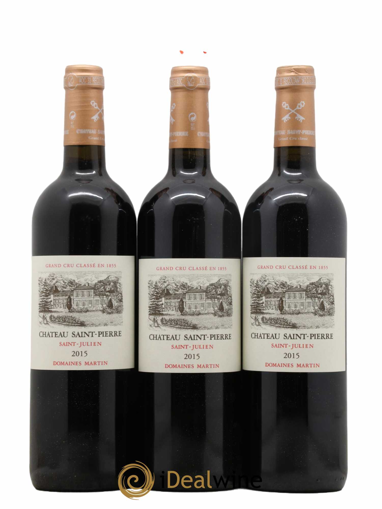 Château Saint-Pierre 4ème Grand Cru Classé 2015 - Lot de 3 bouteilles - 0