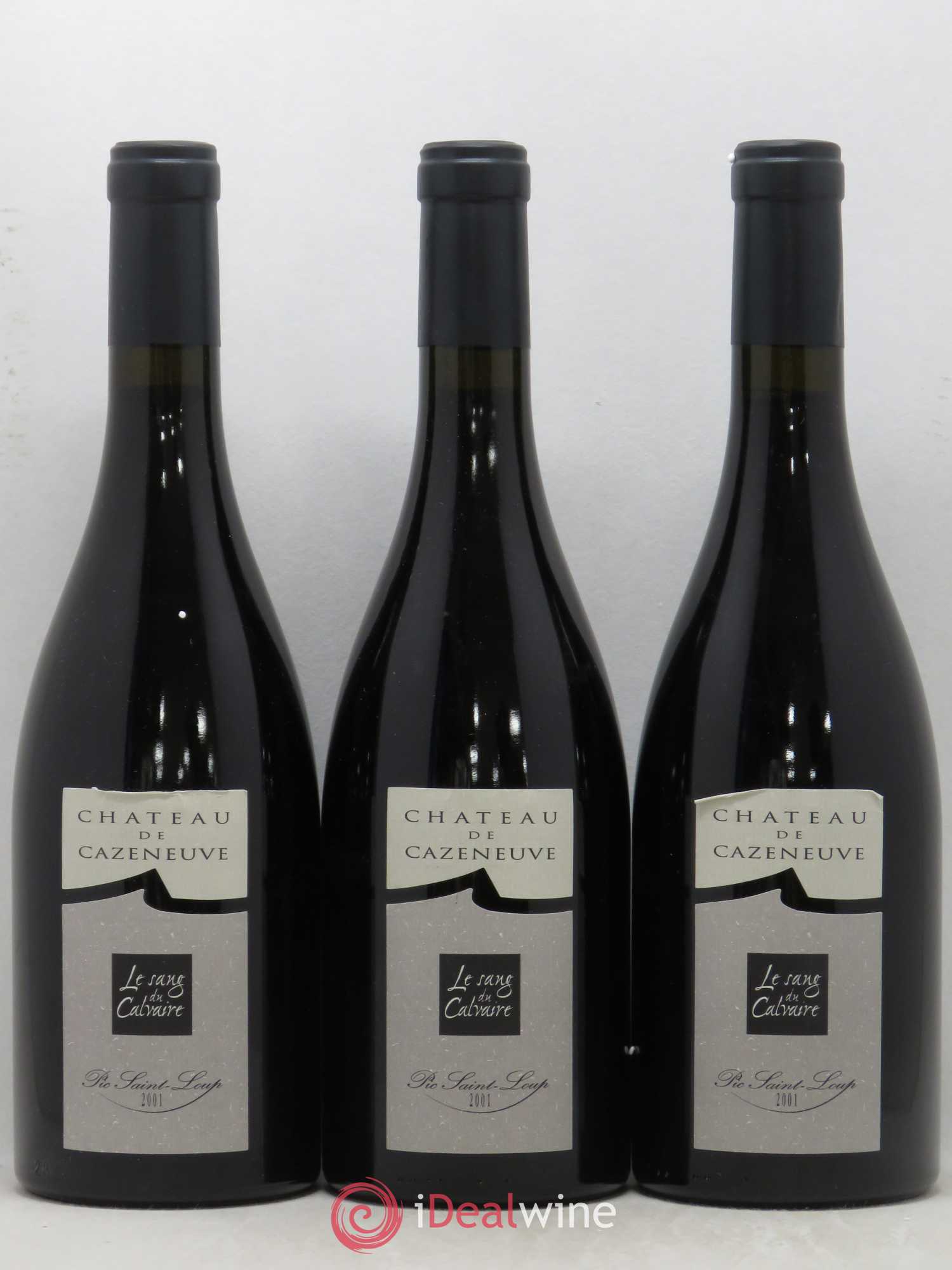 Coteaux du Languedoc Pic Saint Loup Le Sang du Calvaire Domaine de Cazeneuve 2001 - Posten von 3 Flaschen - 0