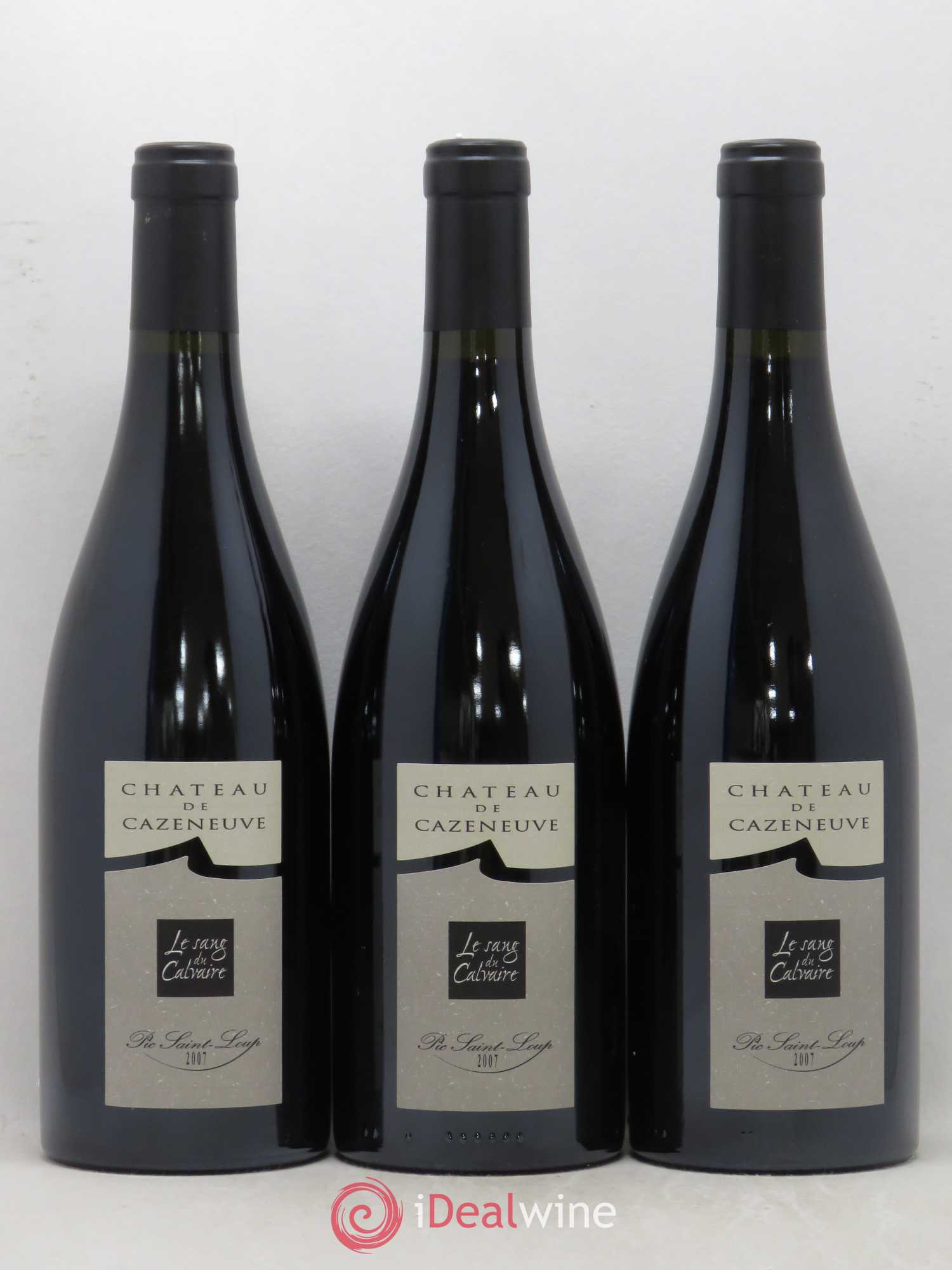 Coteaux du Languedoc Pic Saint Loup Le Sang du Calvaire Domaine de Cazeneuve 2007 - Posten von 3 Flaschen - 0