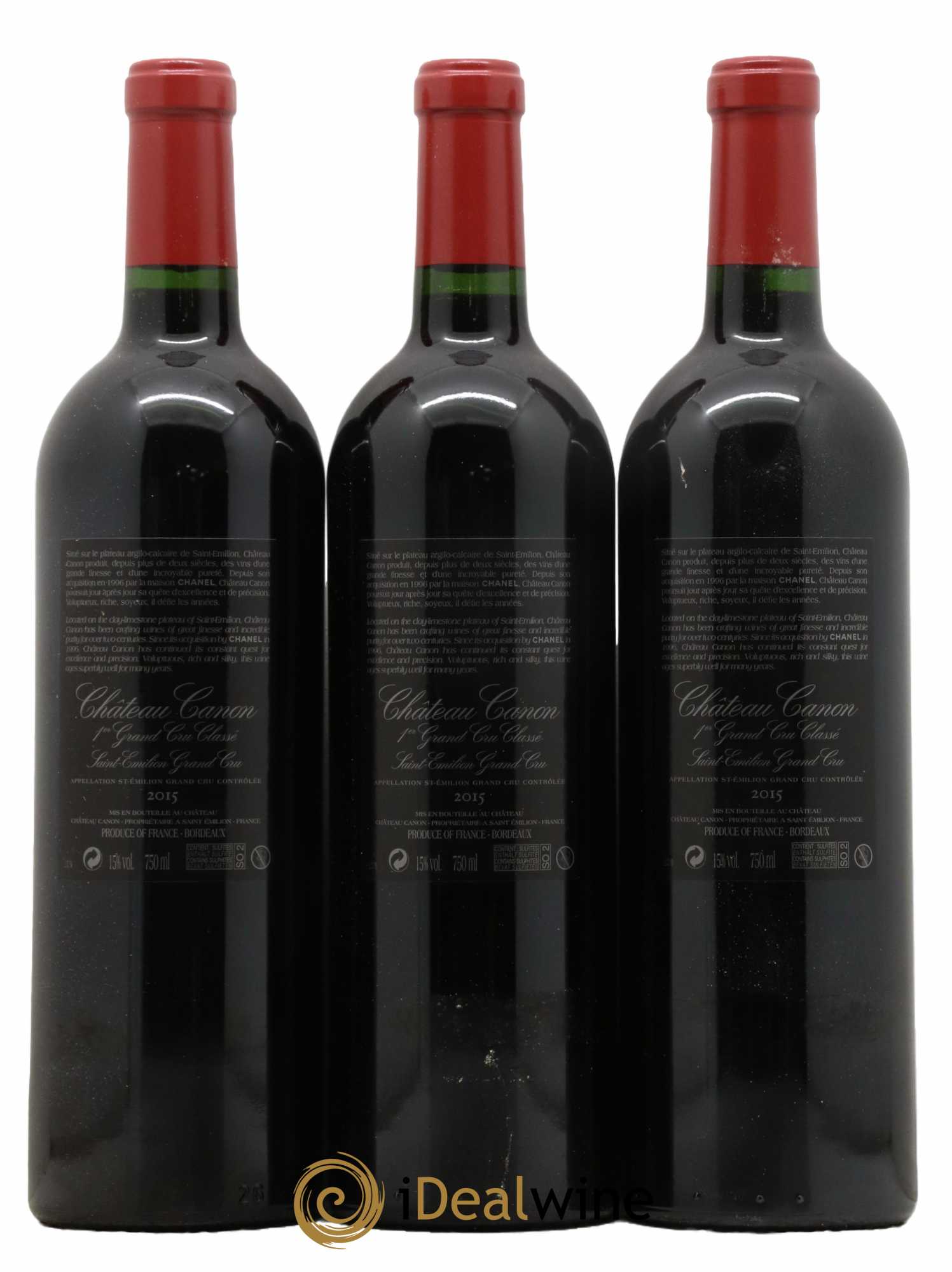 Château Canon 1er Grand Cru Classé B 2015 - Lotto di 6 bottiglie - 2