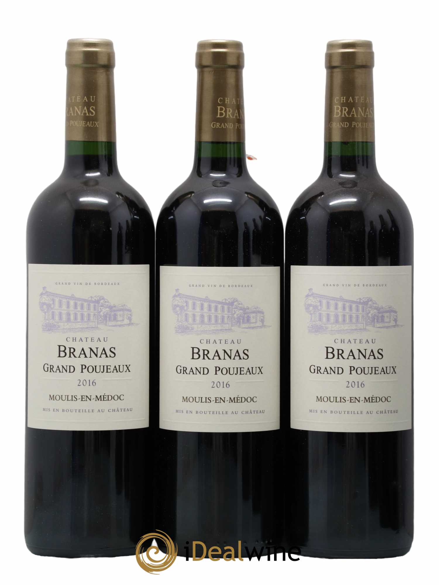 Château Branas Grand Poujeaux Cru Bourgeois 2016 - Lot de 6 bouteilles - 2