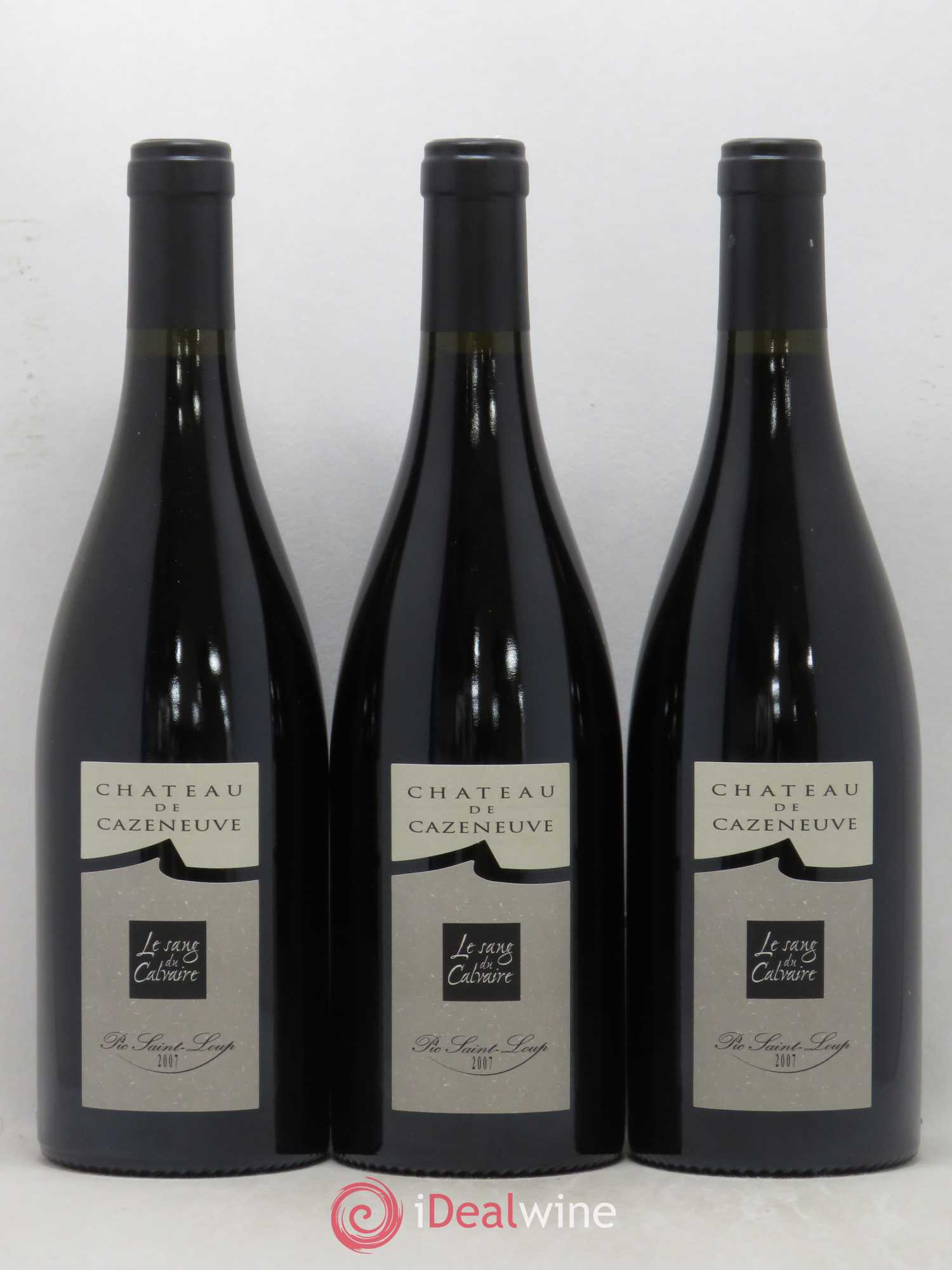 Coteaux du Languedoc Pic Saint Loup Le Sang du Calvaire Domaine de Cazeneuve 2007 - Posten von 3 Flaschen - 0