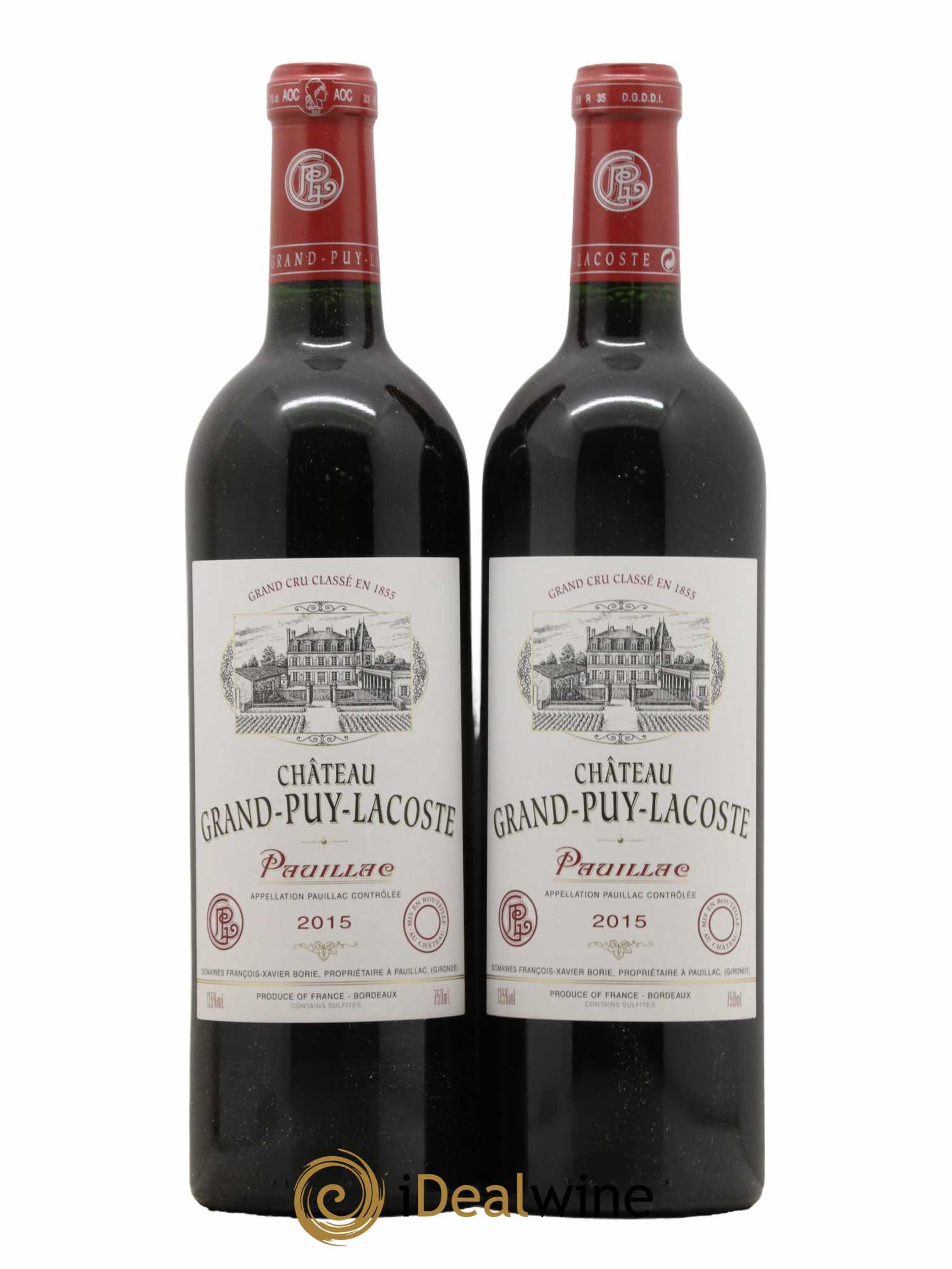 Château Grand Puy Lacoste 5ème Grand Cru Classé 2015 - Lot de 2 bouteilles - 0