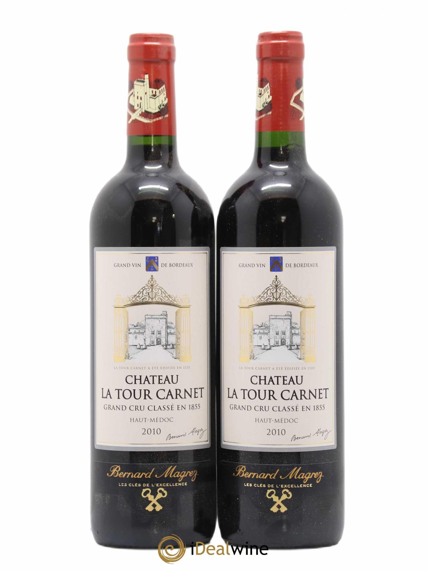 Château la Tour Carnet 4ème Grand Cru Classé 2010 - Lot de 2 bouteilles - 0