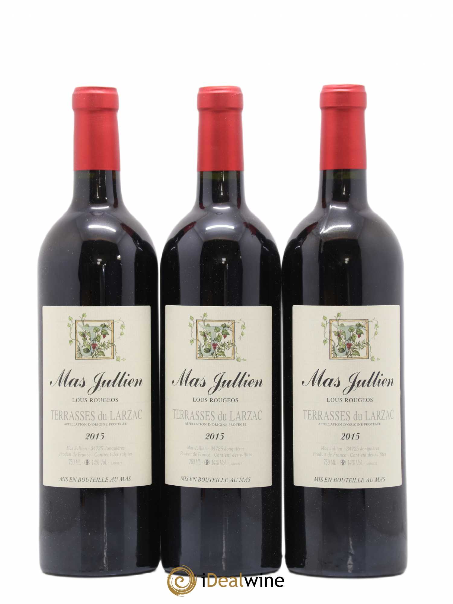 Terrasses du Larzac Mas Jullien Lous Rougeos Olivier Jullien 2015 - Lot de 6 bouteilles - 2