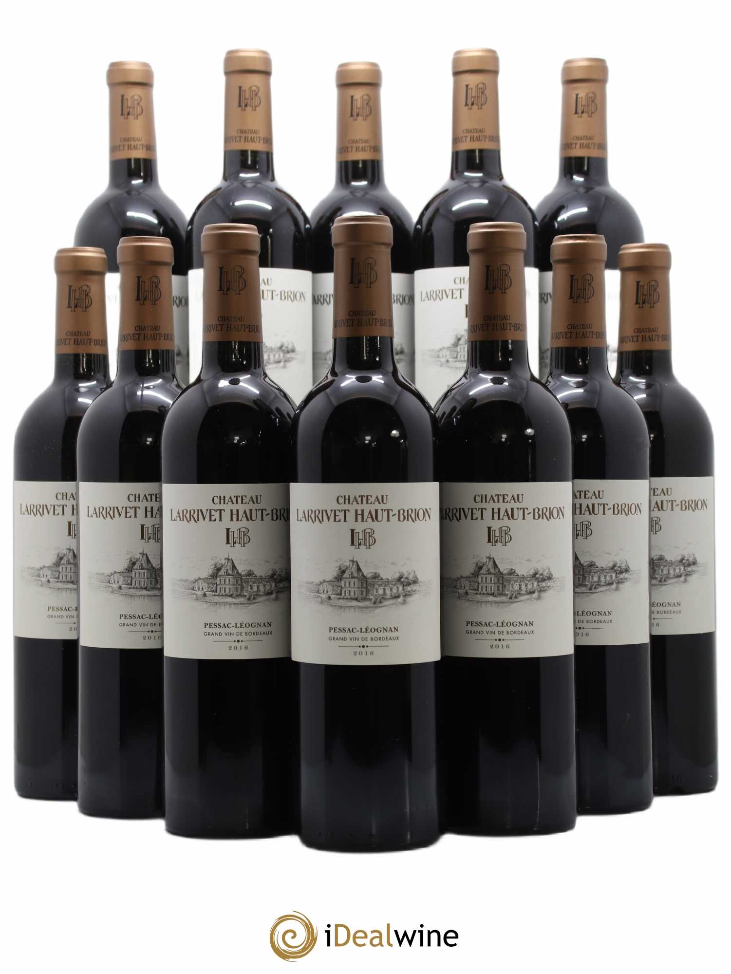 Château Larrivet Haut-Brion 2016 - Lot de 12 bouteilles - 0