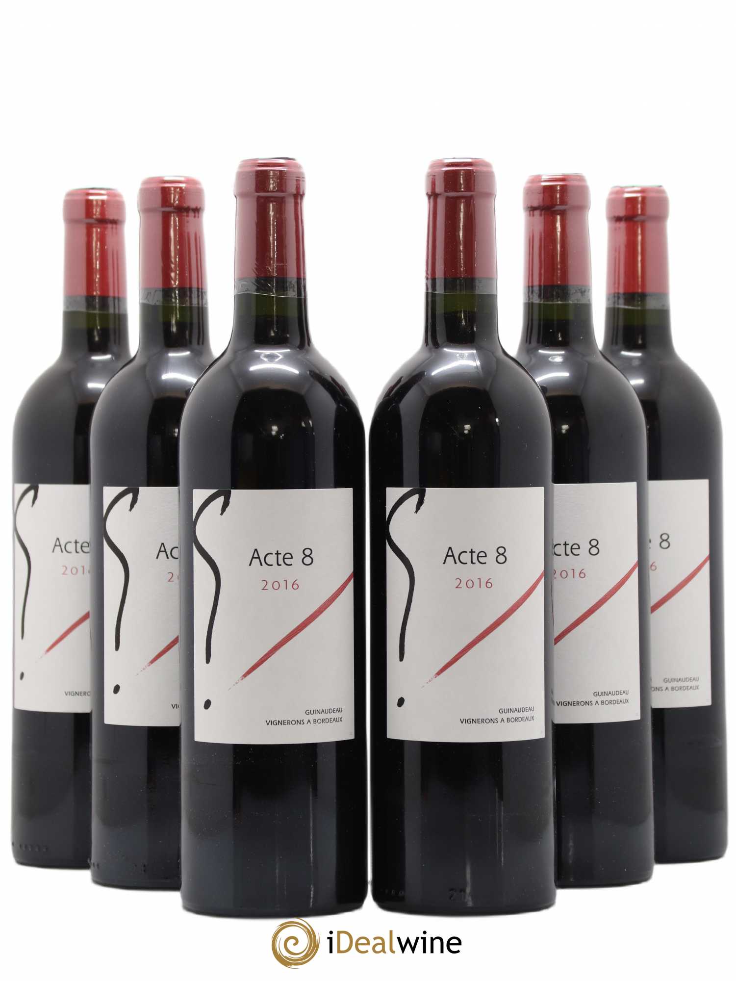 Bordeaux Supérieur Acte 8 by Guinaudeau Vignerons 2016 - Posten von 6 Flaschen - 0