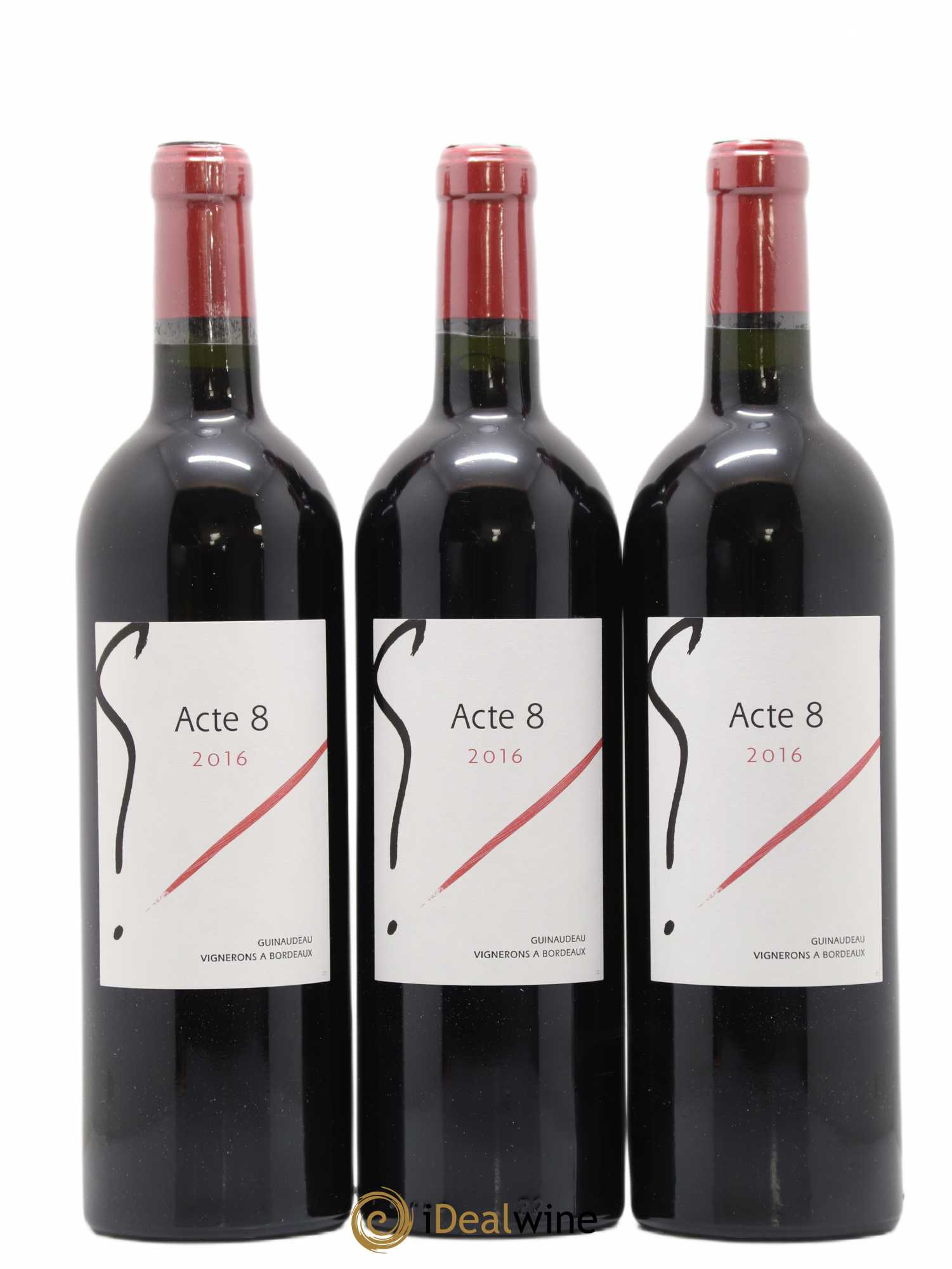 Bordeaux Supérieur Acte 8 by Guinaudeau Vignerons 2016 - Lot de 6 bouteilles - 1