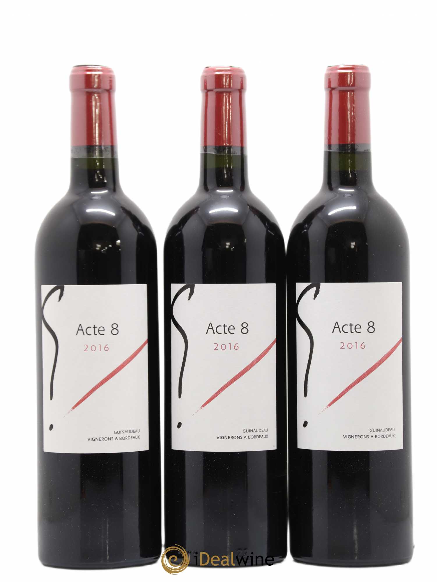 Bordeaux Supérieur Acte 8 by Guinaudeau Vignerons 2016 - Lot de 6 bouteilles - 3