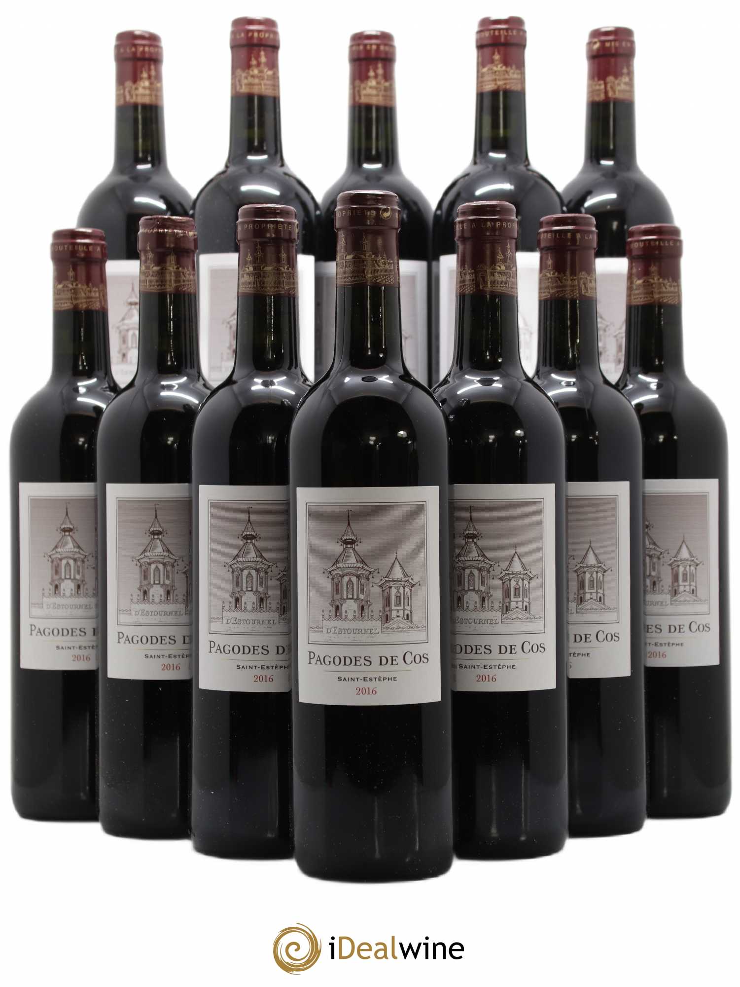 Les Pagodes de Cos Second Vin 2016 - Posten von 12 Flaschen - 0