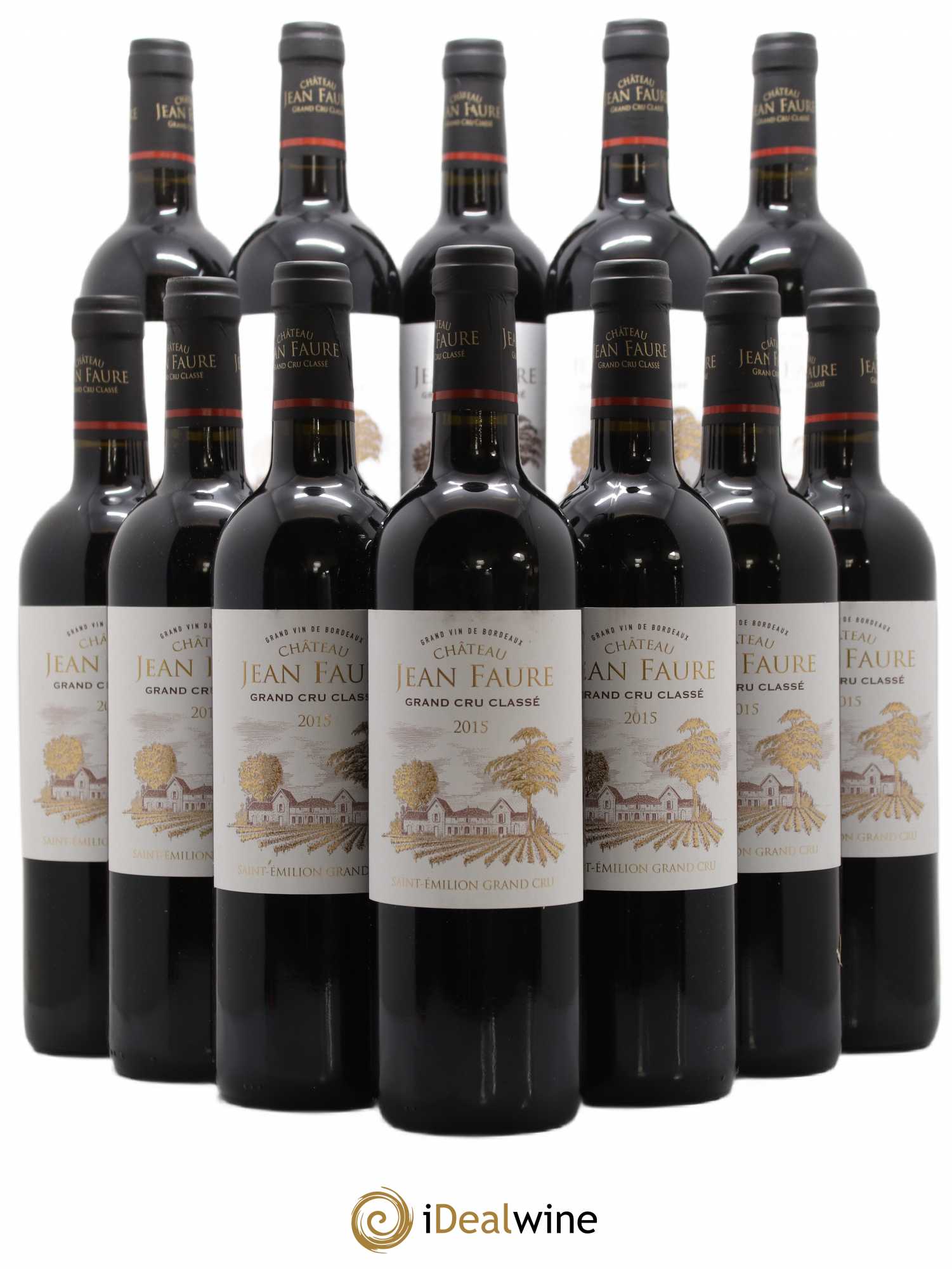 Château Jean Faure Grand Cru Classé 2015 - Lot de 12 bouteilles - 0