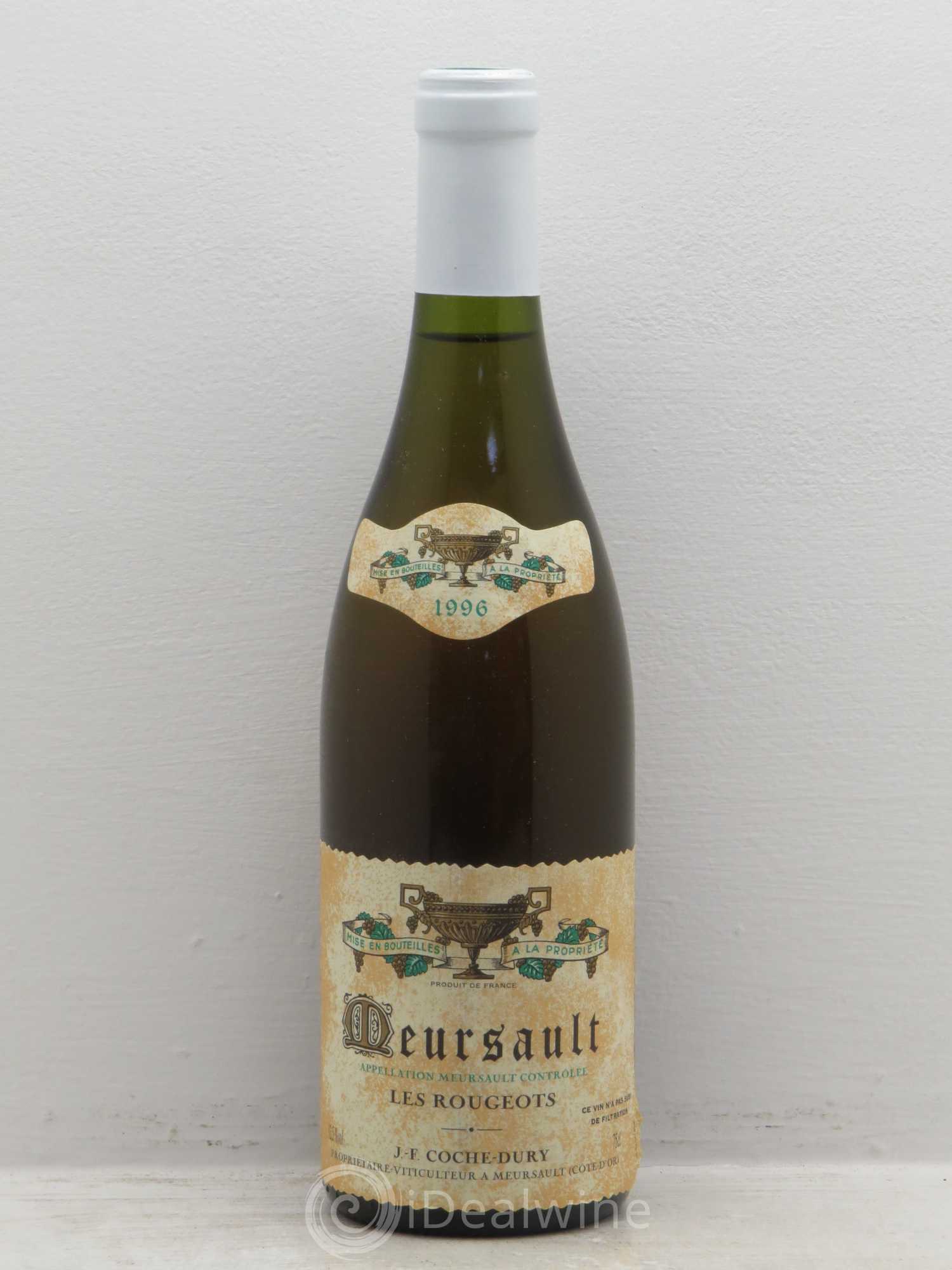Meursault Les Rougeots Coche Dury (Domaine) 1996 - Lot de 1 bouteille - 0