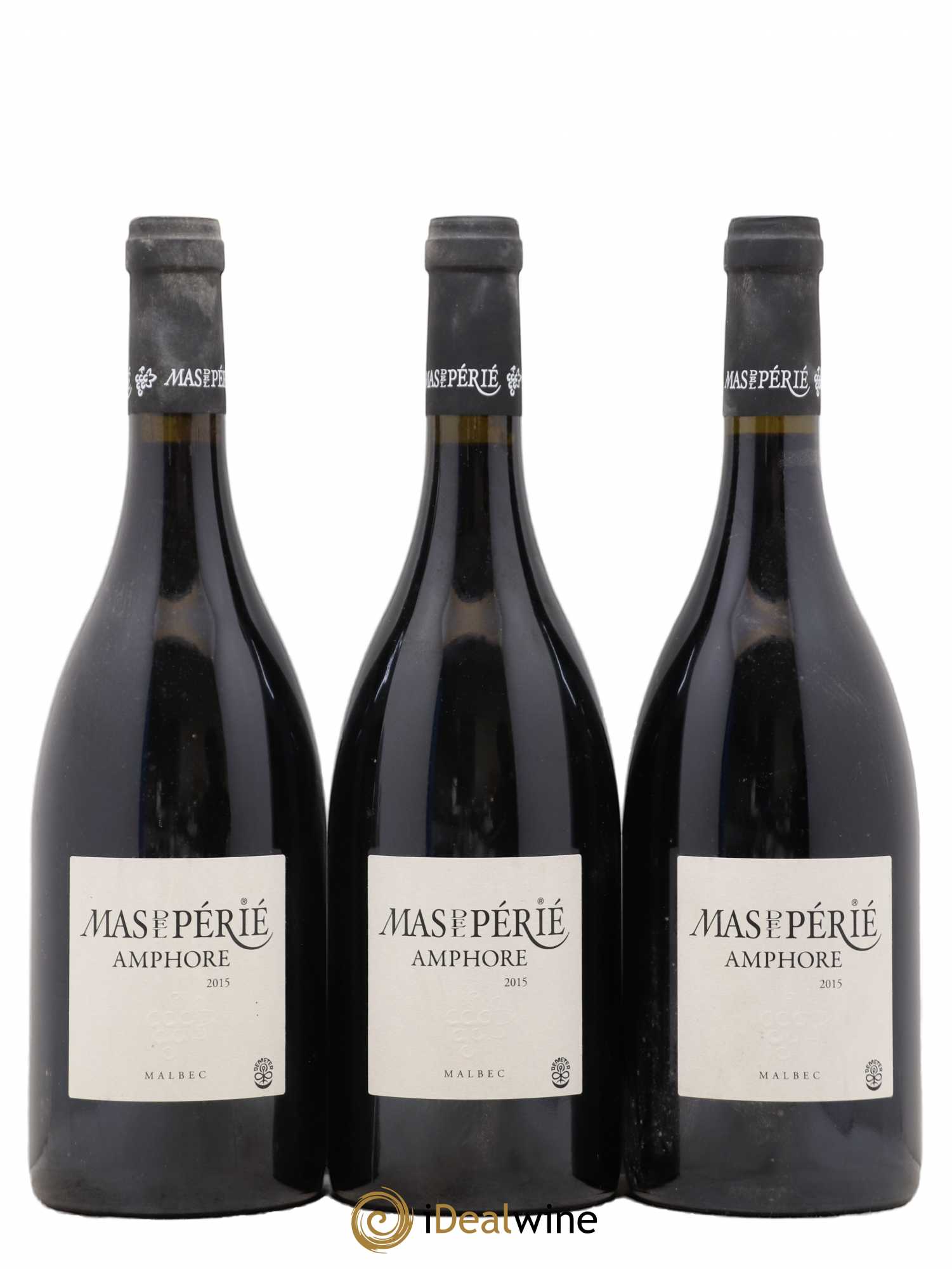 Cahors Mas Del Périé Amphore Fabien Jouves 2015 - Lot de 3 bouteilles - 0