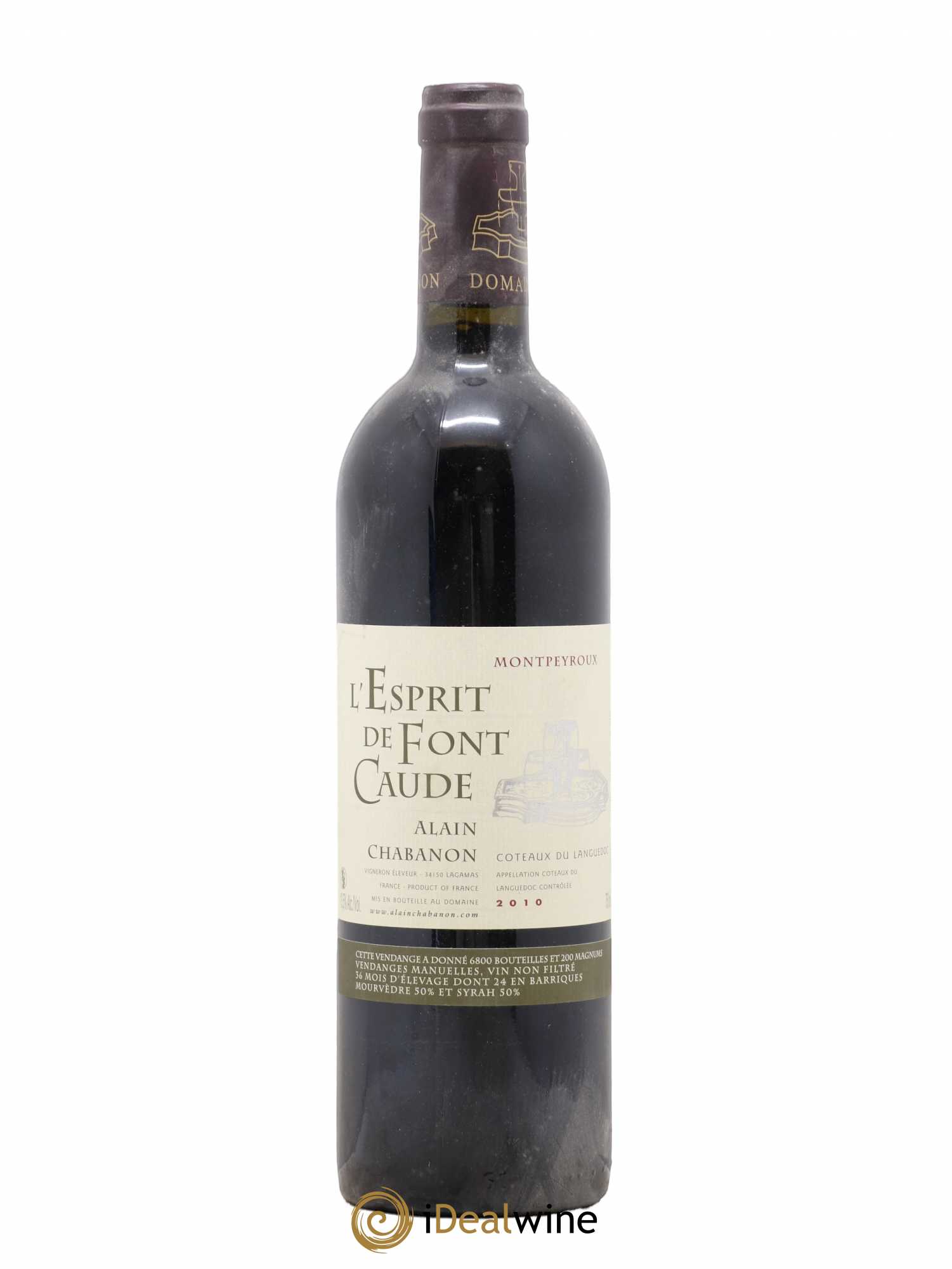 Languedoc Montpeyroux Alain Chabanon (Domaine) L'Esprit de Font Caude 2010 - Lot de 1 bouteille - 0