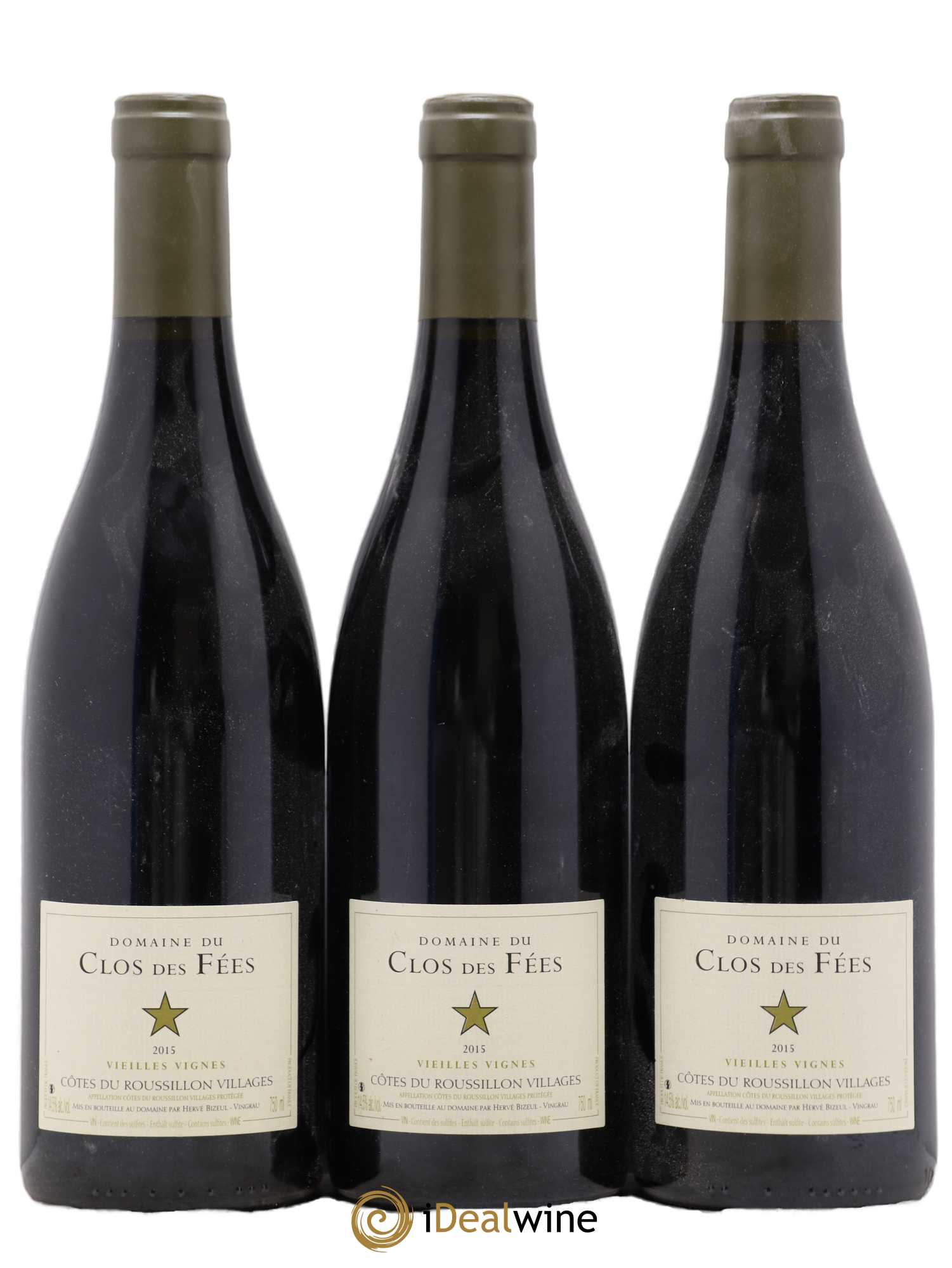 Côtes du Roussillon Villages Clos des Fées Vieilles vignes Hervé Bizeul (sans prix de réserve) 2015 - Lot de 3 bouteilles - 0