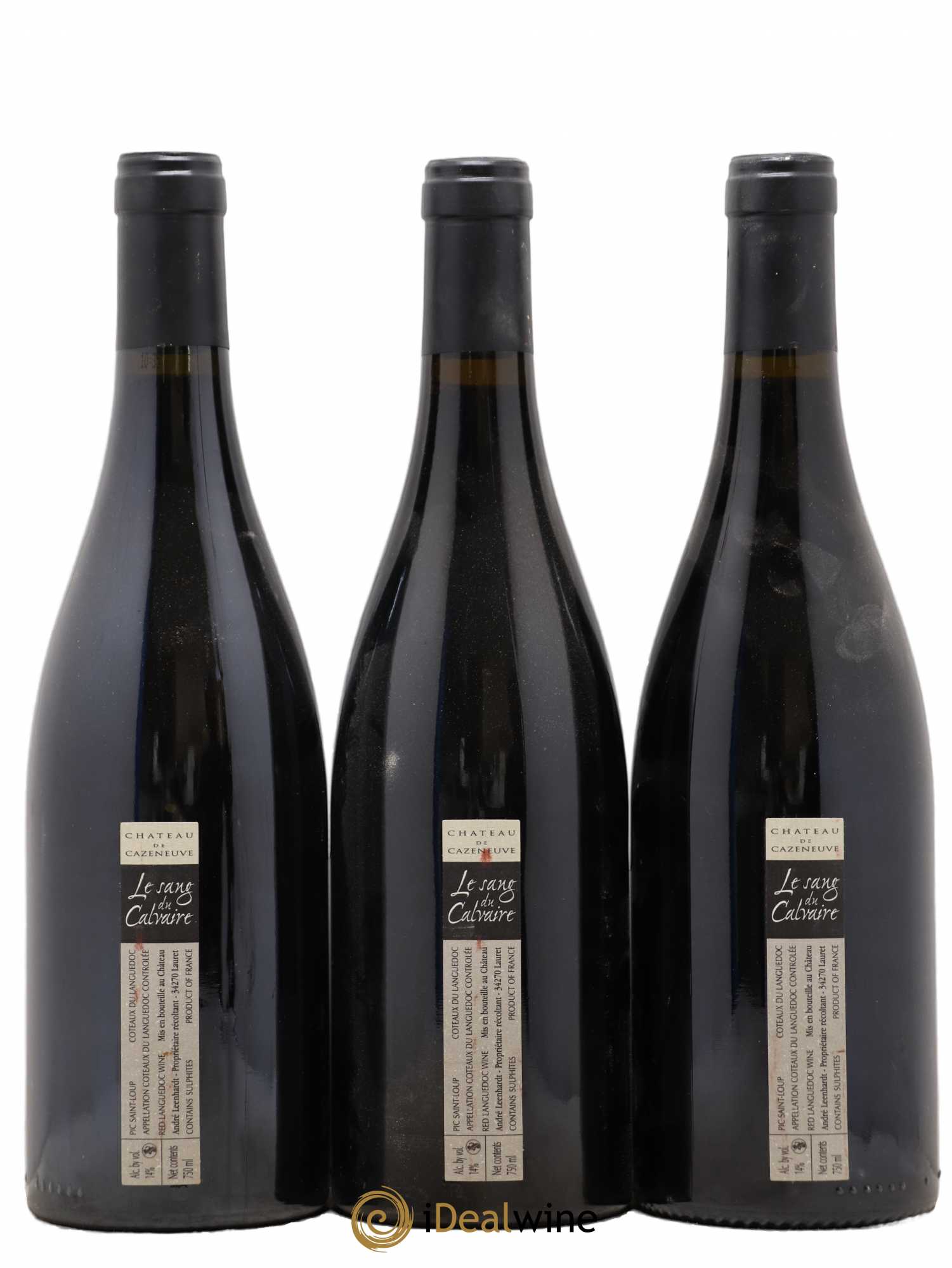Pic Saint-Loup Château de Cazeneue - Le Sang du Calvaire 2007 - Posten von 3 Flaschen - 1