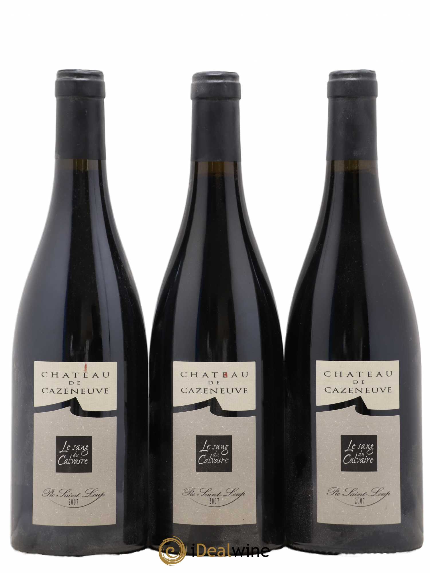 Pic Saint-Loup Château de Cazeneue - Le Sang du Calvaire 2007 - Posten von 3 Flaschen - 0