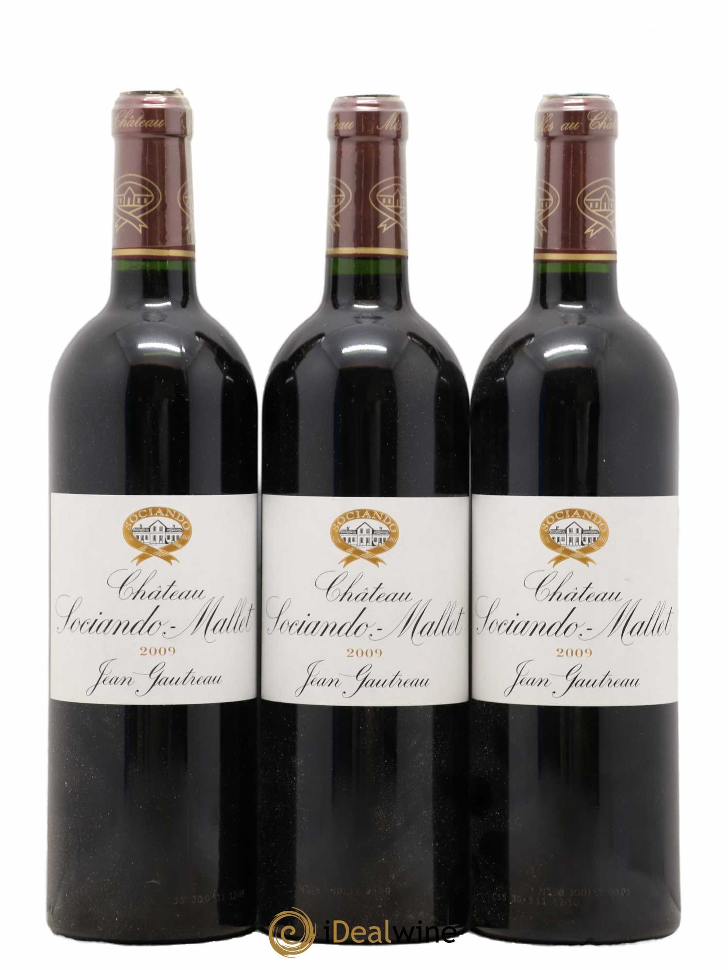 Château Sociando Mallet (sans prix de réserve) 2009 - Lot de 3 bouteilles - 0