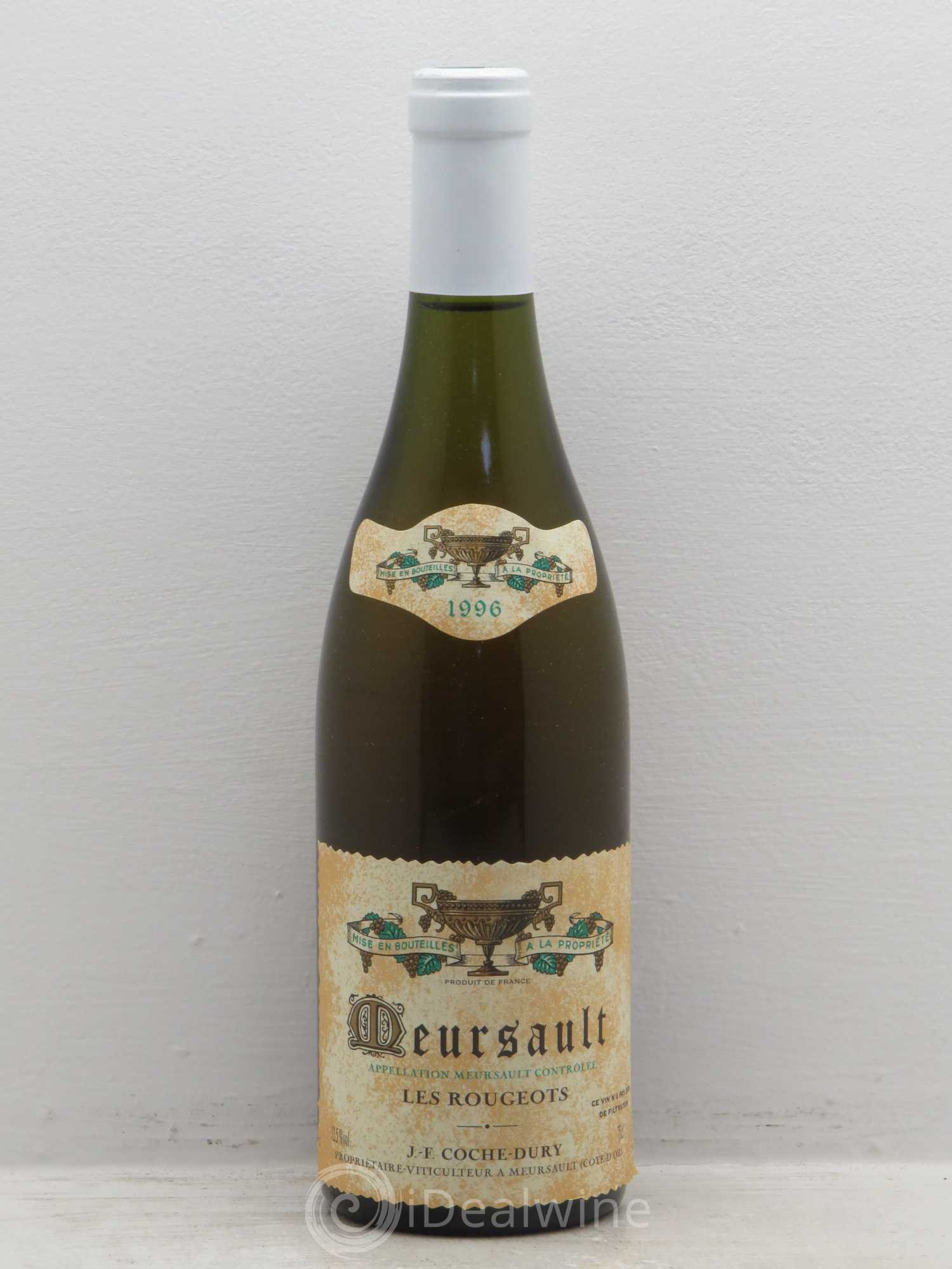 Meursault Les Rougeots Coche Dury (Domaine) 1996 - Lot de 1 bouteille - 0