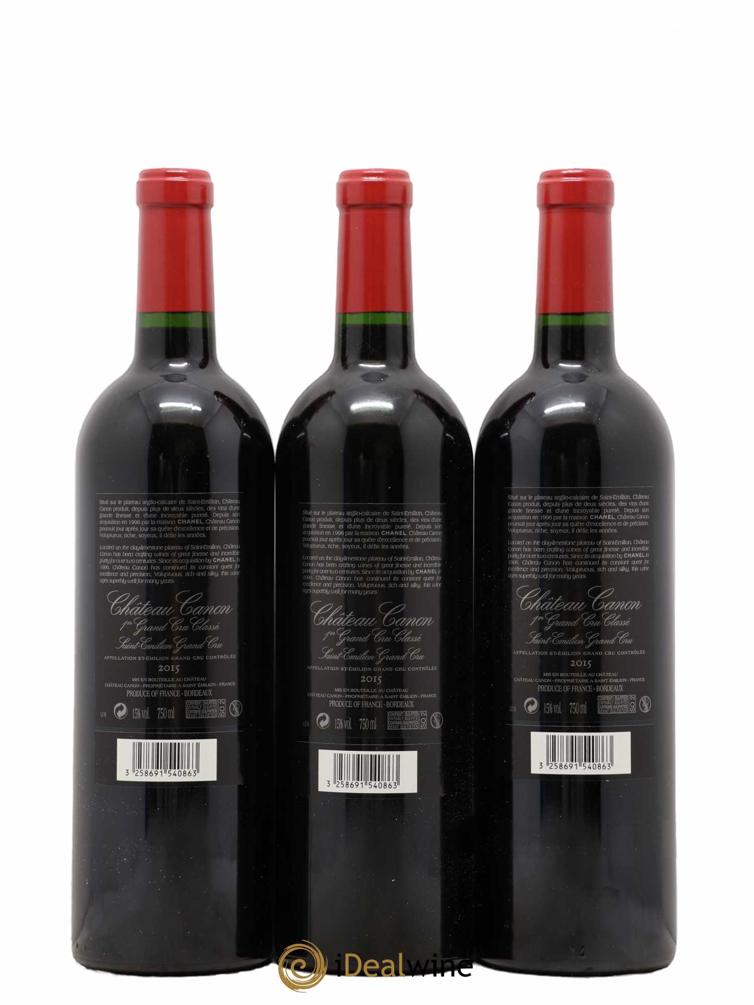 Château Canon 1er Grand Cru Classé B (sans prix de réserve) 2015 - Lot de 12 bouteilles - 6