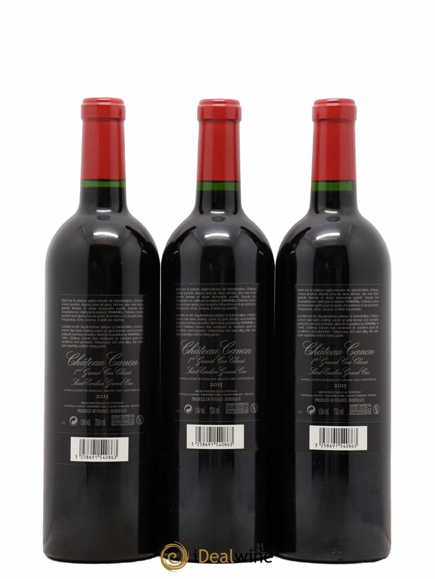 Château Canon 1er Grand Cru Classé B (sans prix de réserve) 2015 - Lot de 12 bouteilles - 8