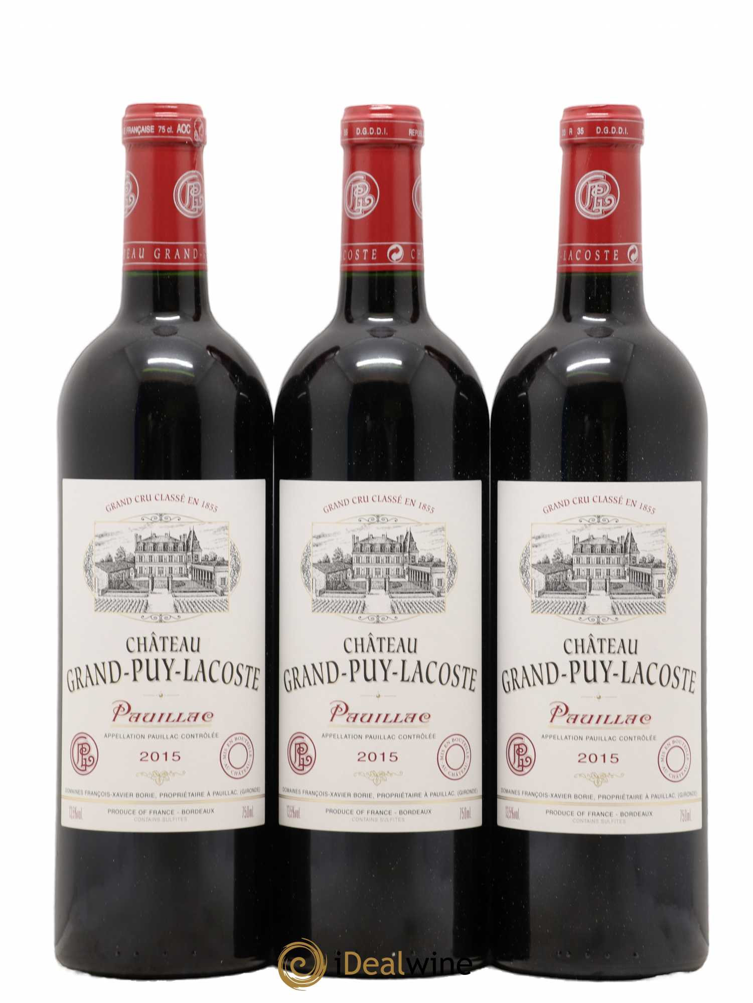 Château Grand Puy Lacoste 5ème Grand Cru Classé 2015 - Lot de 12 bouteilles - 1
