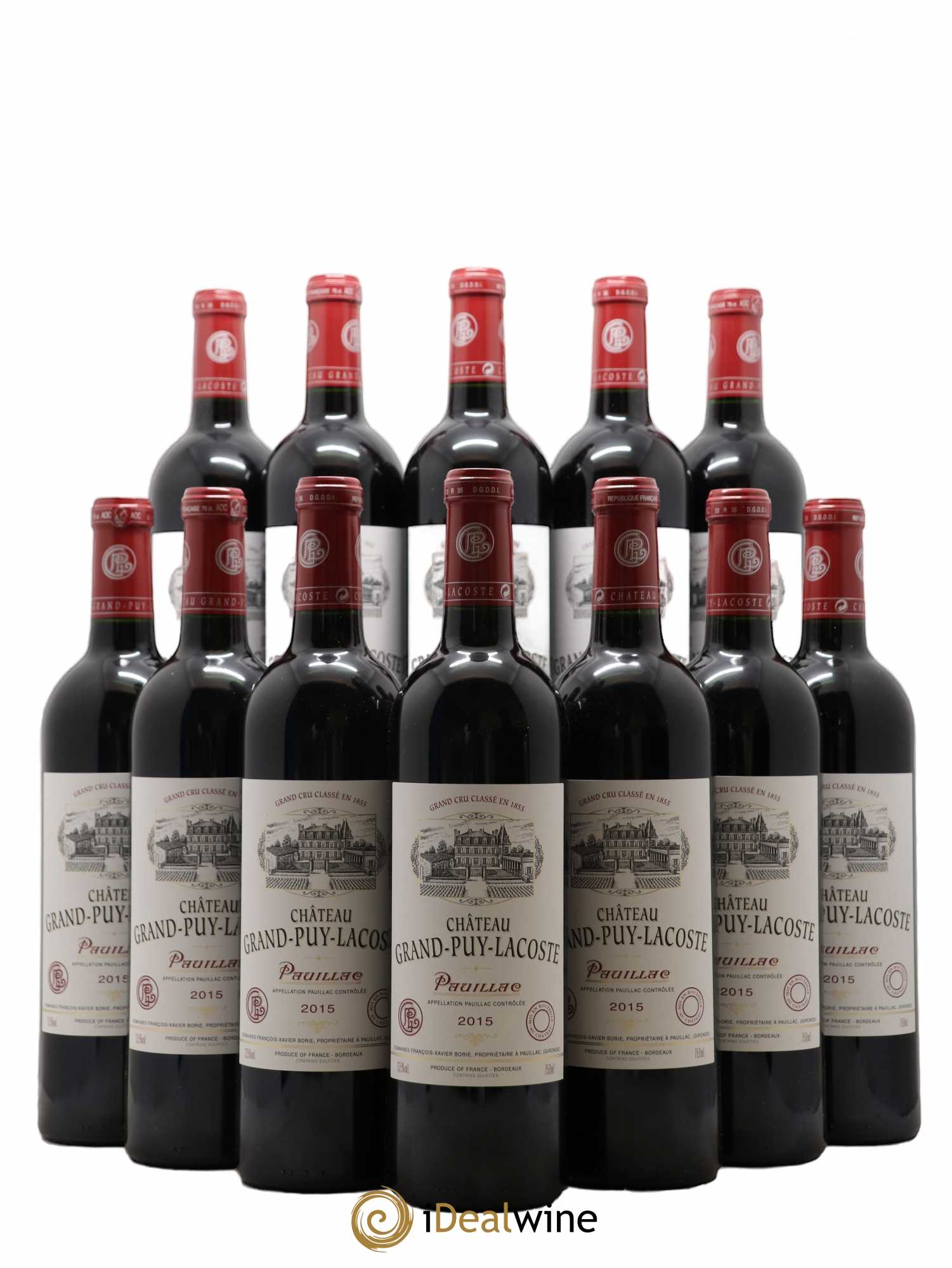 Château Grand Puy Lacoste 5ème Grand Cru Classé 2015 - Lot de 12 bouteilles - 0