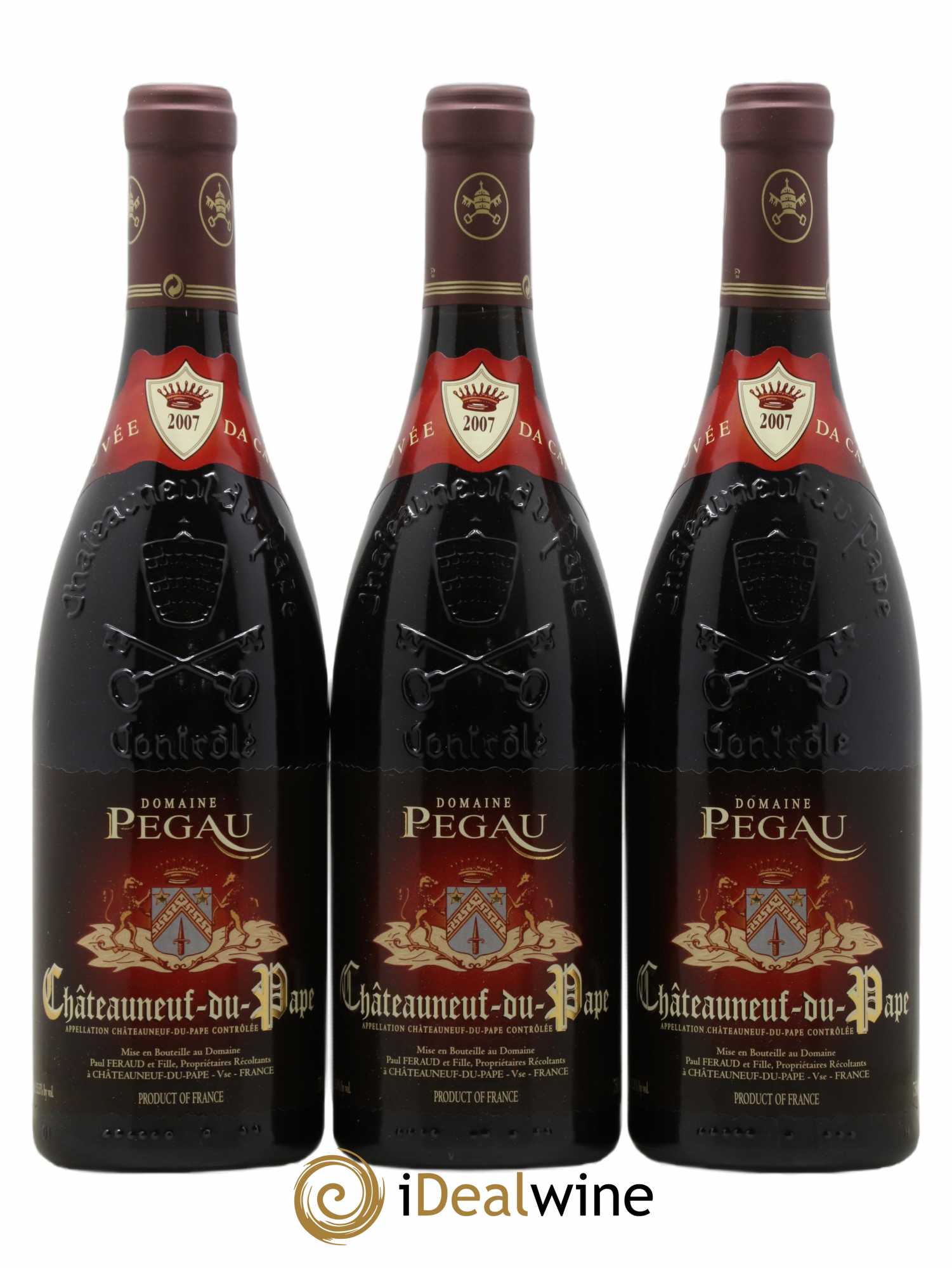 Châteauneuf-du-Pape Domaine du Pégau Cuvée Da Capo Paul et Laurence Féraud 2007 - Lot de 3 bouteilles - 0