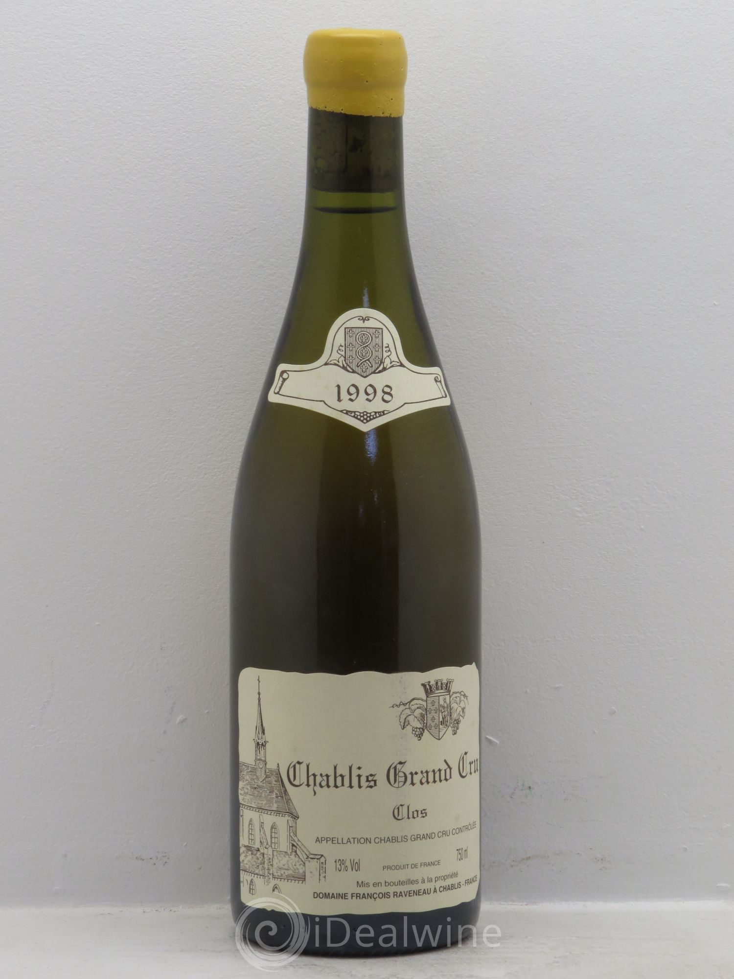 Chablis Grand Cru Clos Raveneau (Domaine) 1998 - Lot de 1 bouteille - 0