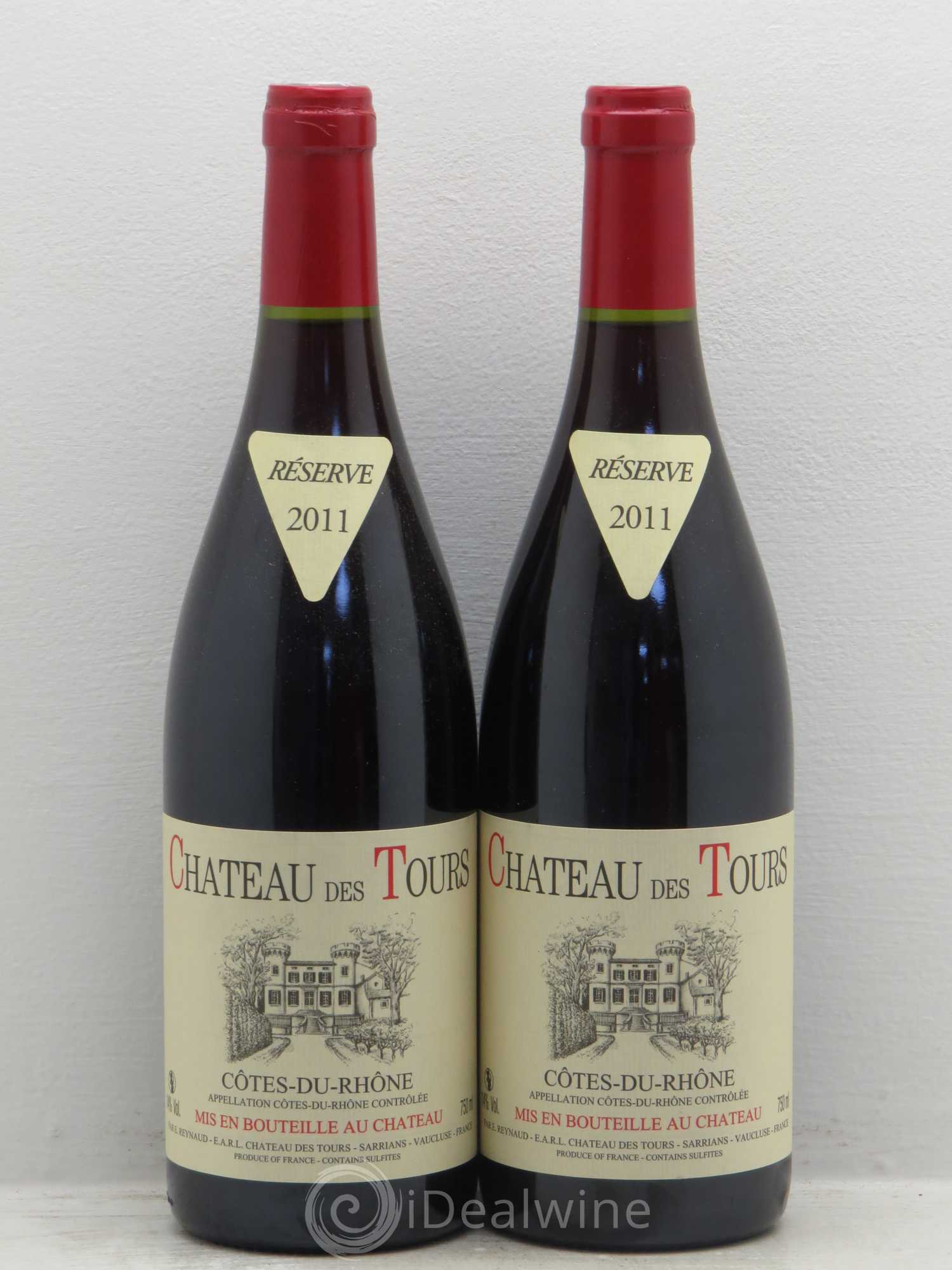 Côtes-du-Rhône Château des Tours Emmanuel Reynaud (sans prix de réserve) 2011 - Lot de 2 bouteilles - 0