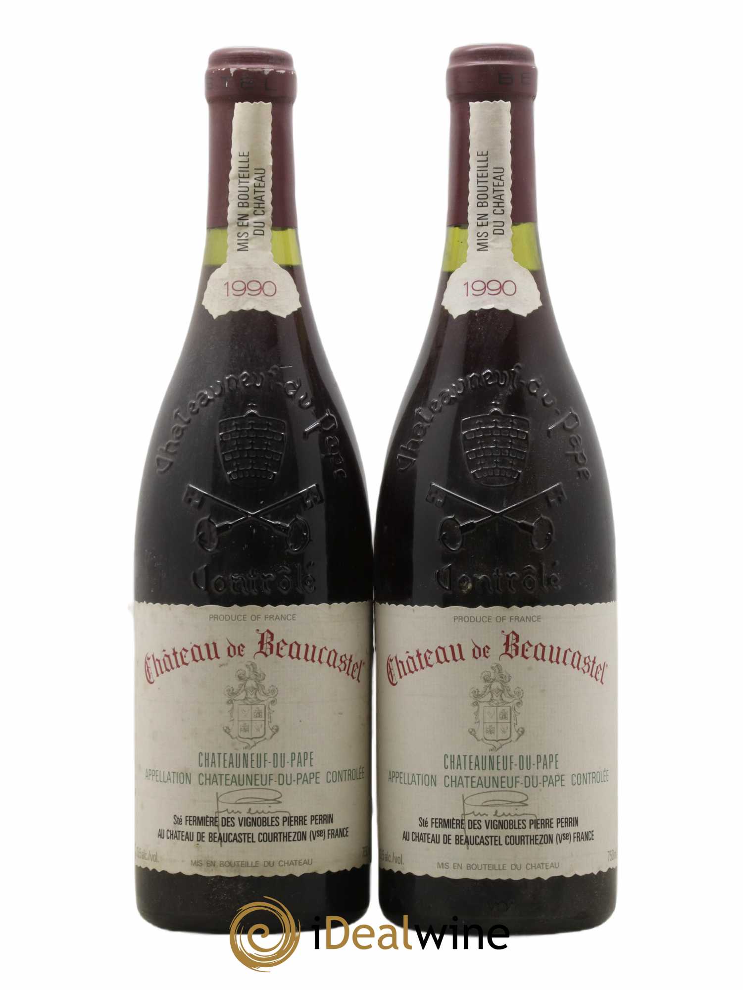 Châteauneuf-du-Pape Château de Beaucastel Famille Perrin 1990 - Lot de 2 bouteilles - 0