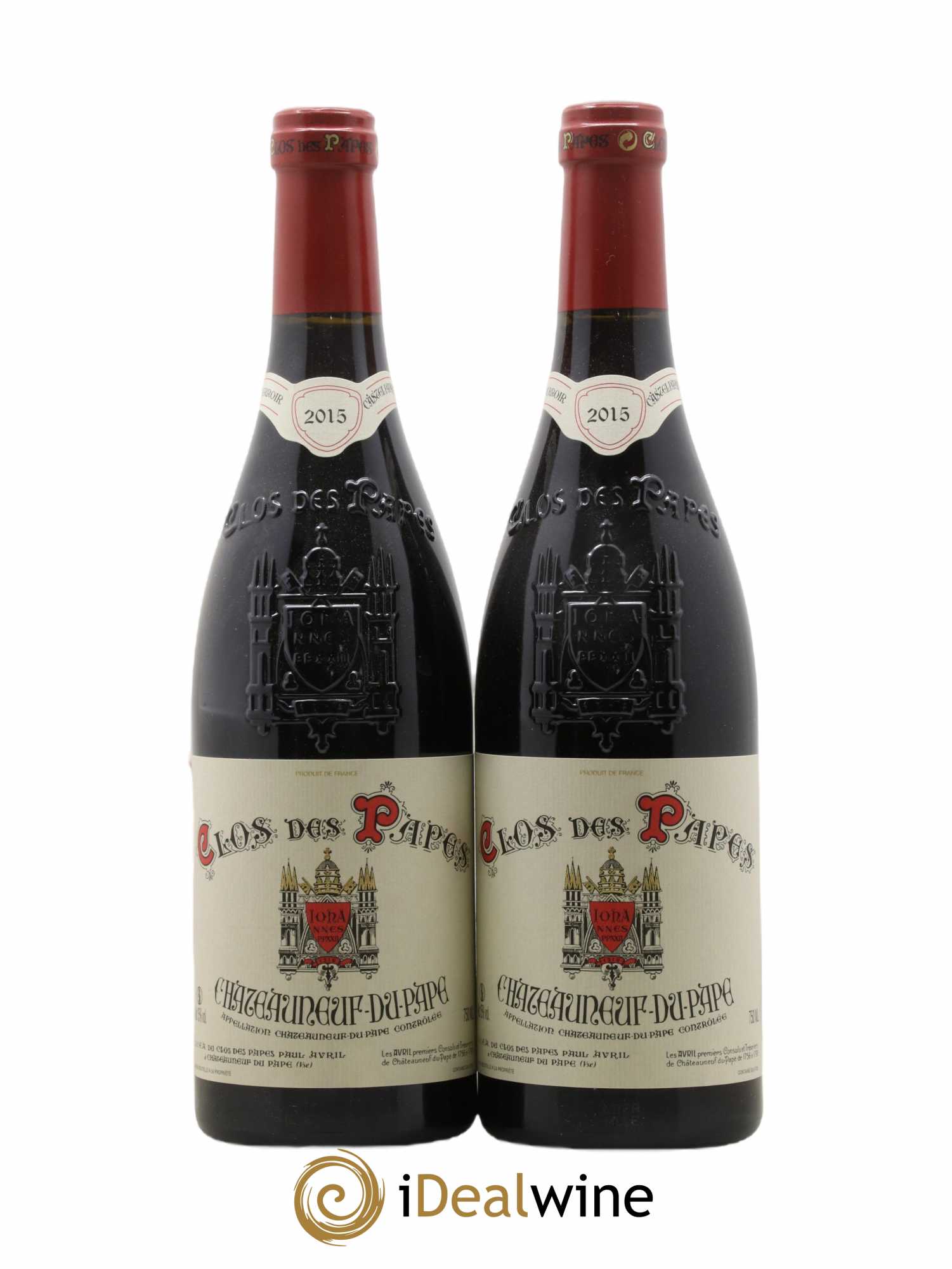 Châteauneuf-du-Pape Clos des Papes - Paul Avril 2015 - Lot de 2 bouteilles - 0